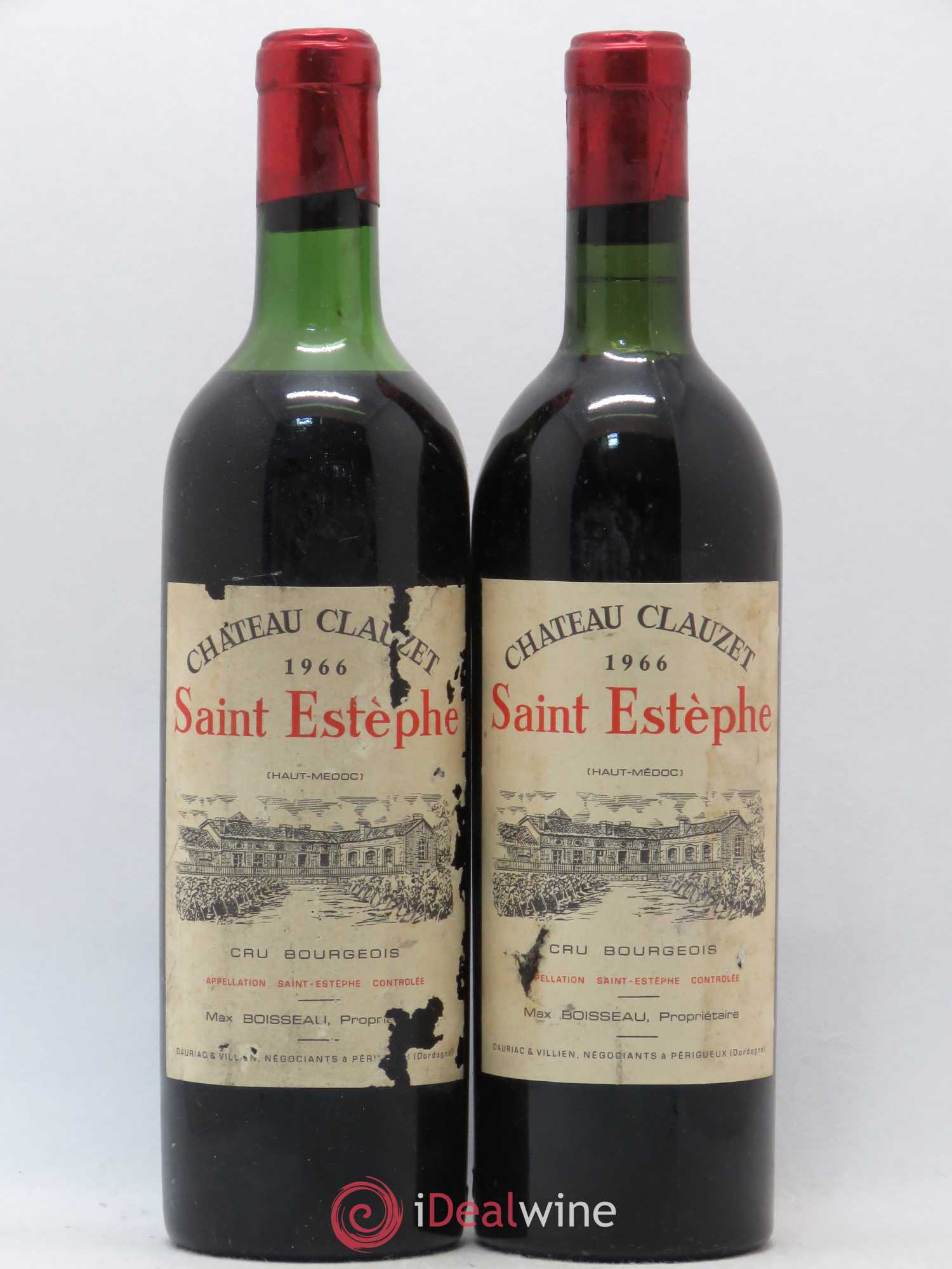 Château Clauzet 1966 - Lot de 2 bouteilles - 0