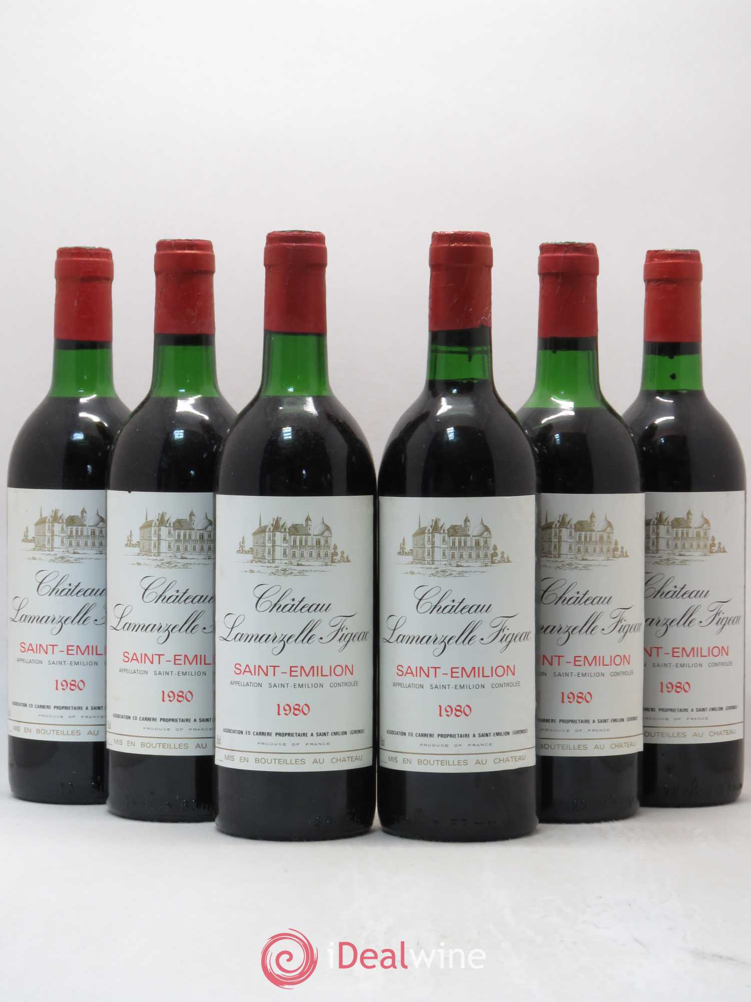 Saint-Émilion Château Lamarzelle Figeac 1980 - Lot de 6 bouteilles - 0