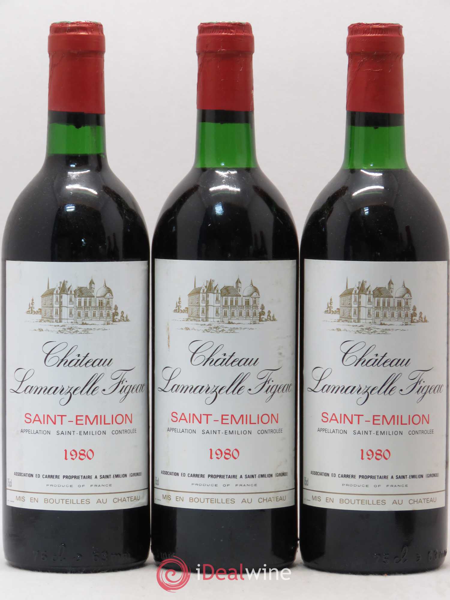 Saint-Émilion Château Lamarzelle Figeac 1980 - Lot de 5 bouteilles - 1