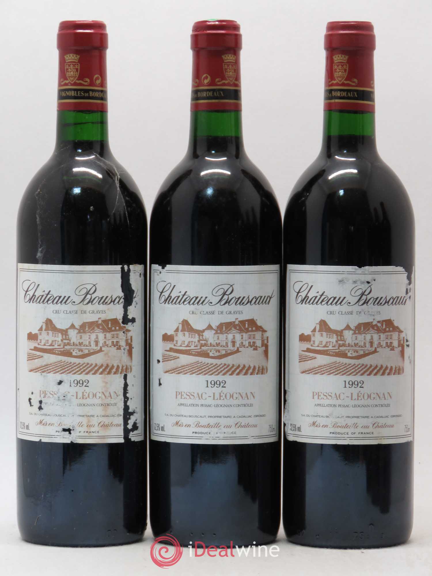 Château Bouscaut Cru Classé de Graves 1992 - Lot de 6 bouteilles - 1