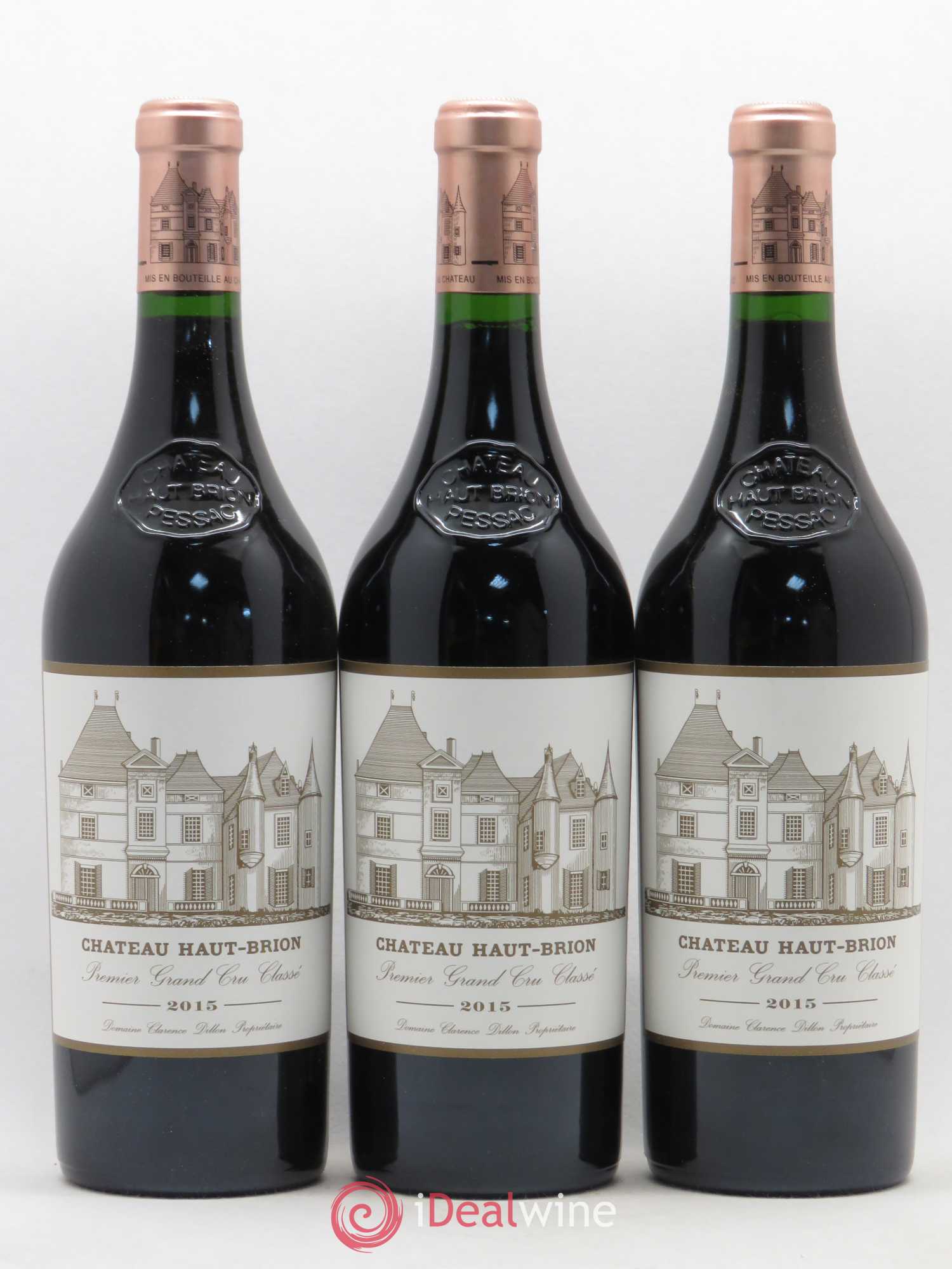 Château Haut Brion 1er Grand Cru Classé 2015 - Lot de 3 bouteilles - 0