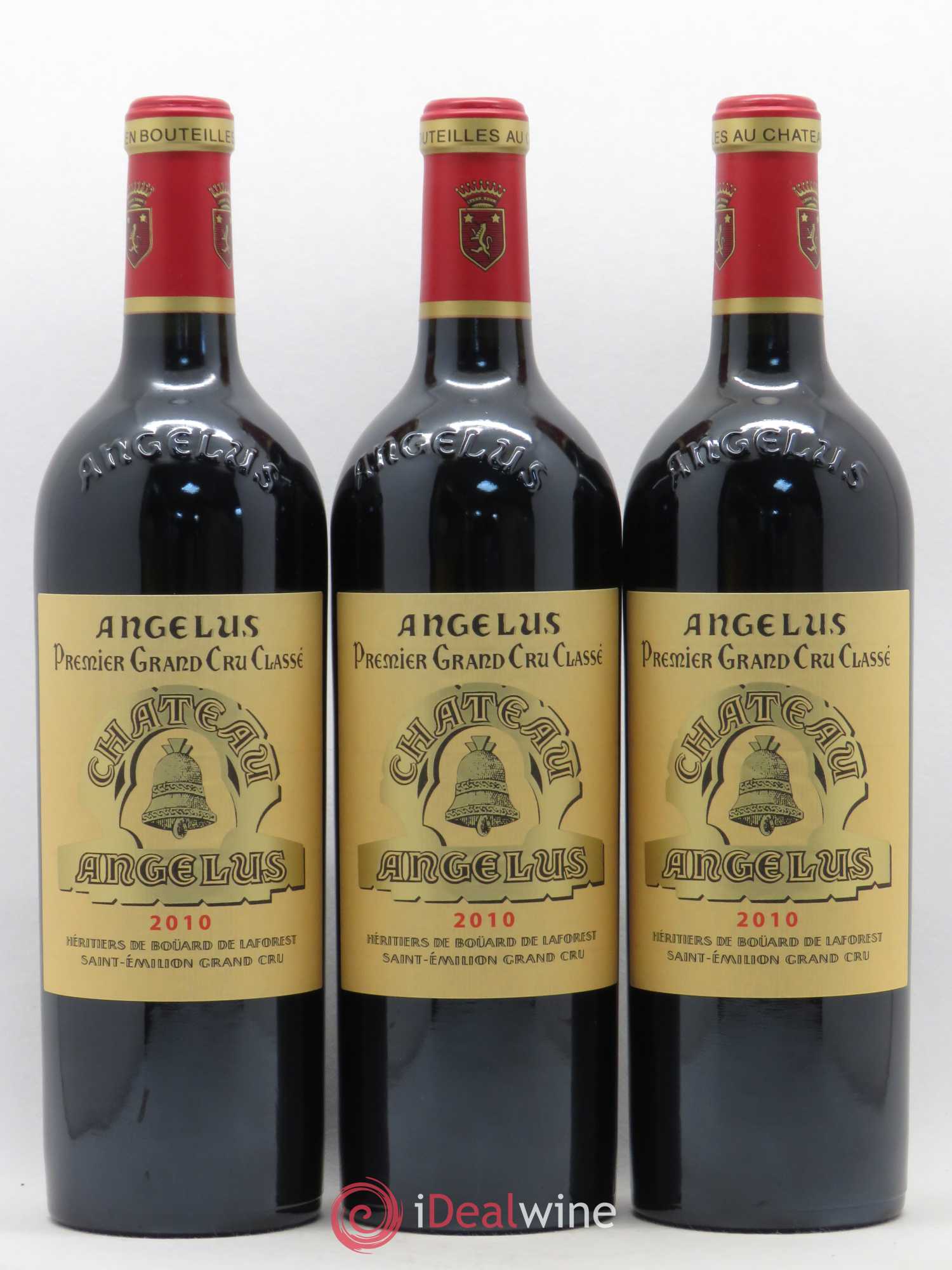 Château Angélus 1er Grand Cru Classé A 2010 - Lot de 3 bouteilles - 0