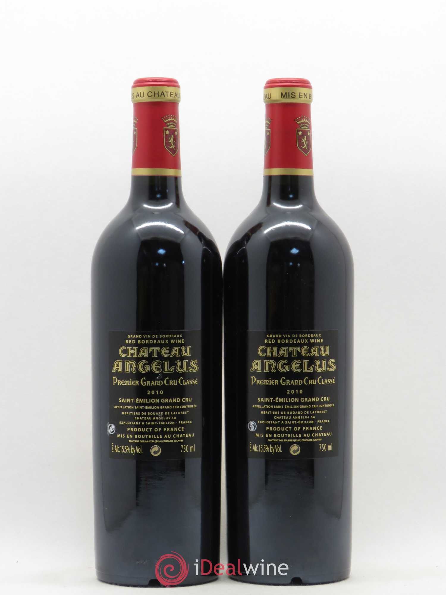 Château Angélus 1er Grand Cru Classé A 2010 - Lot de 2 bouteilles - 1
