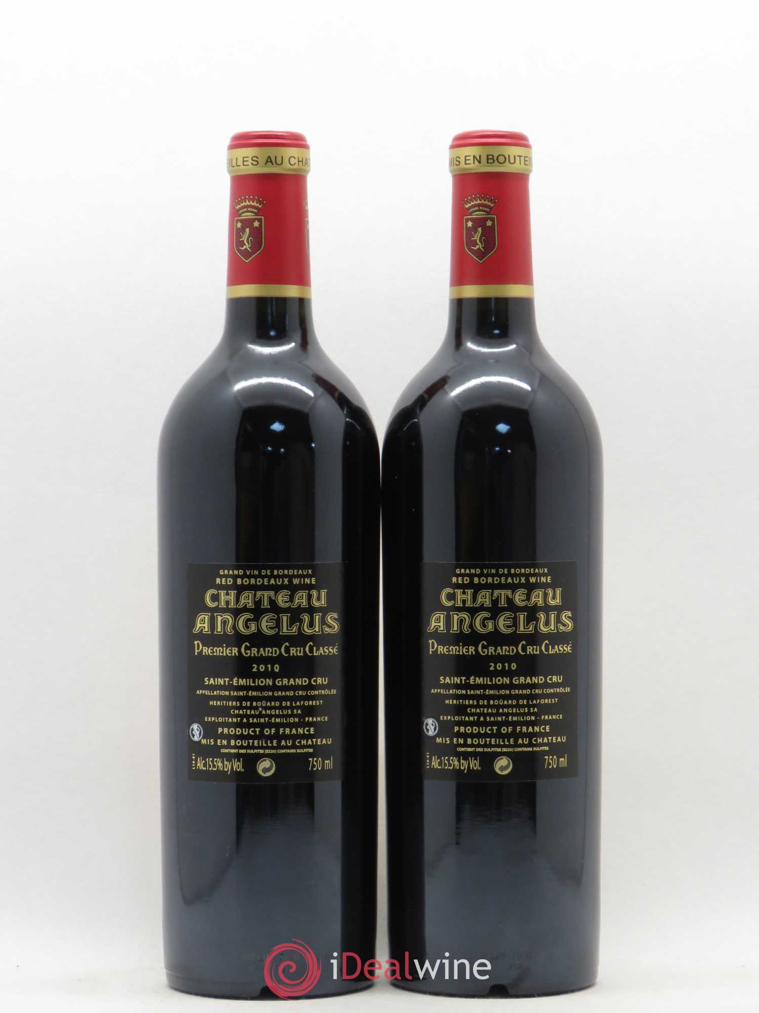 Château Angélus 1er Grand Cru Classé A 2010 - Lot de 2 bouteilles - 1