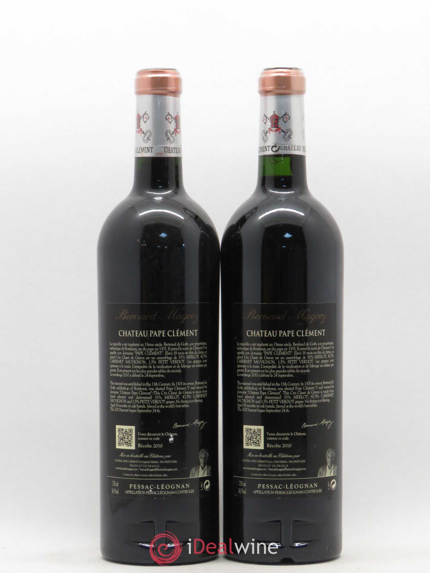 Château Pape Clément Cru Classé de Graves 2010 - Lot de 2 bouteilles - 1