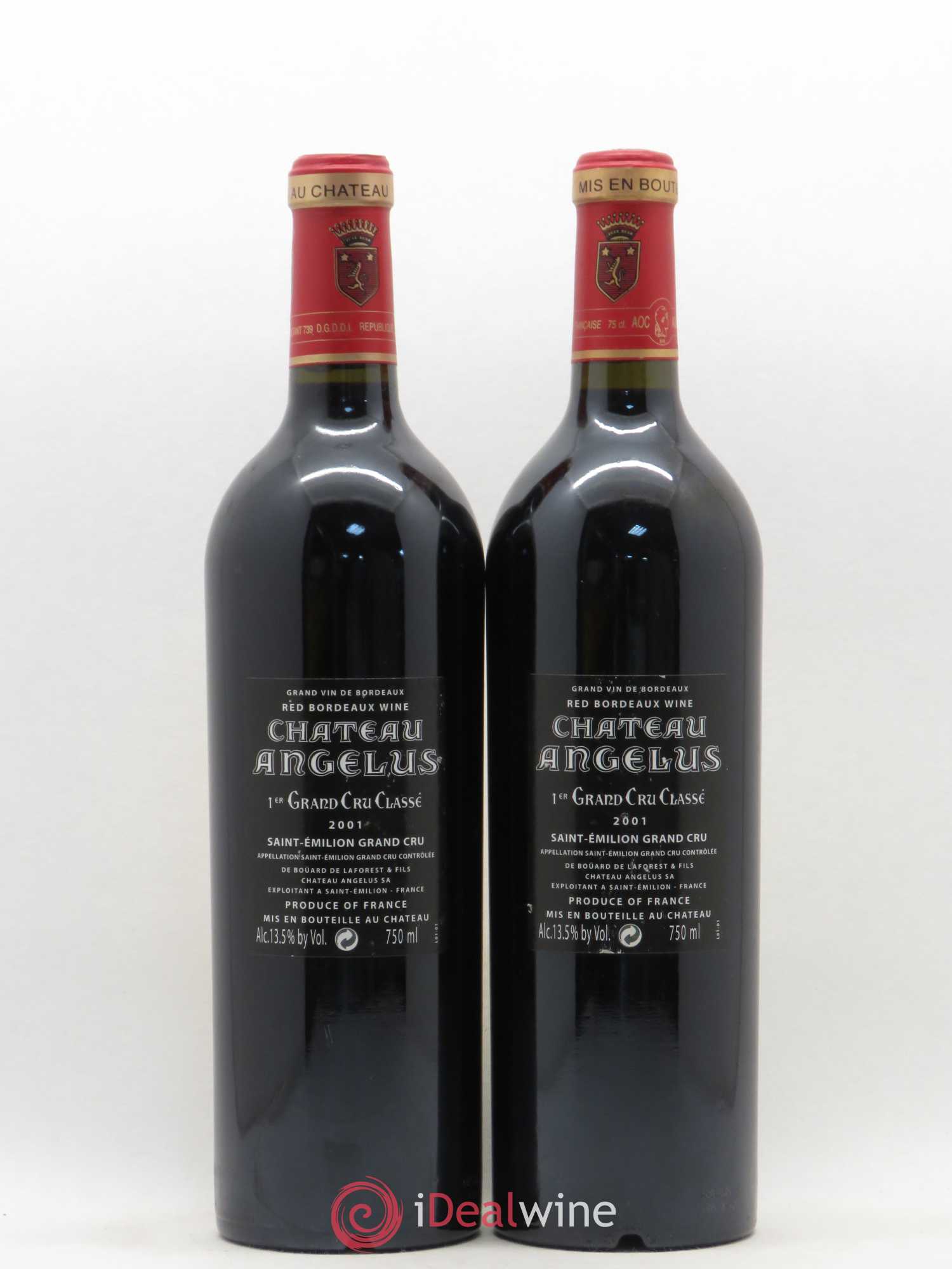 Château Angélus 1er Grand Cru Classé A 2001 - Lot de 2 bouteilles - 1