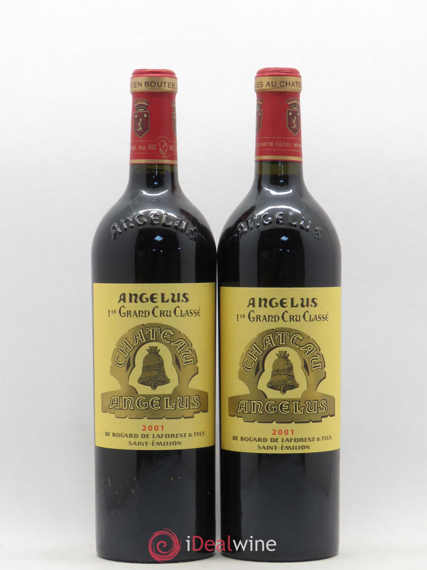 Château Angélus 1er Grand Cru Classé A 2001 - Lot de 2 bouteilles - 0
