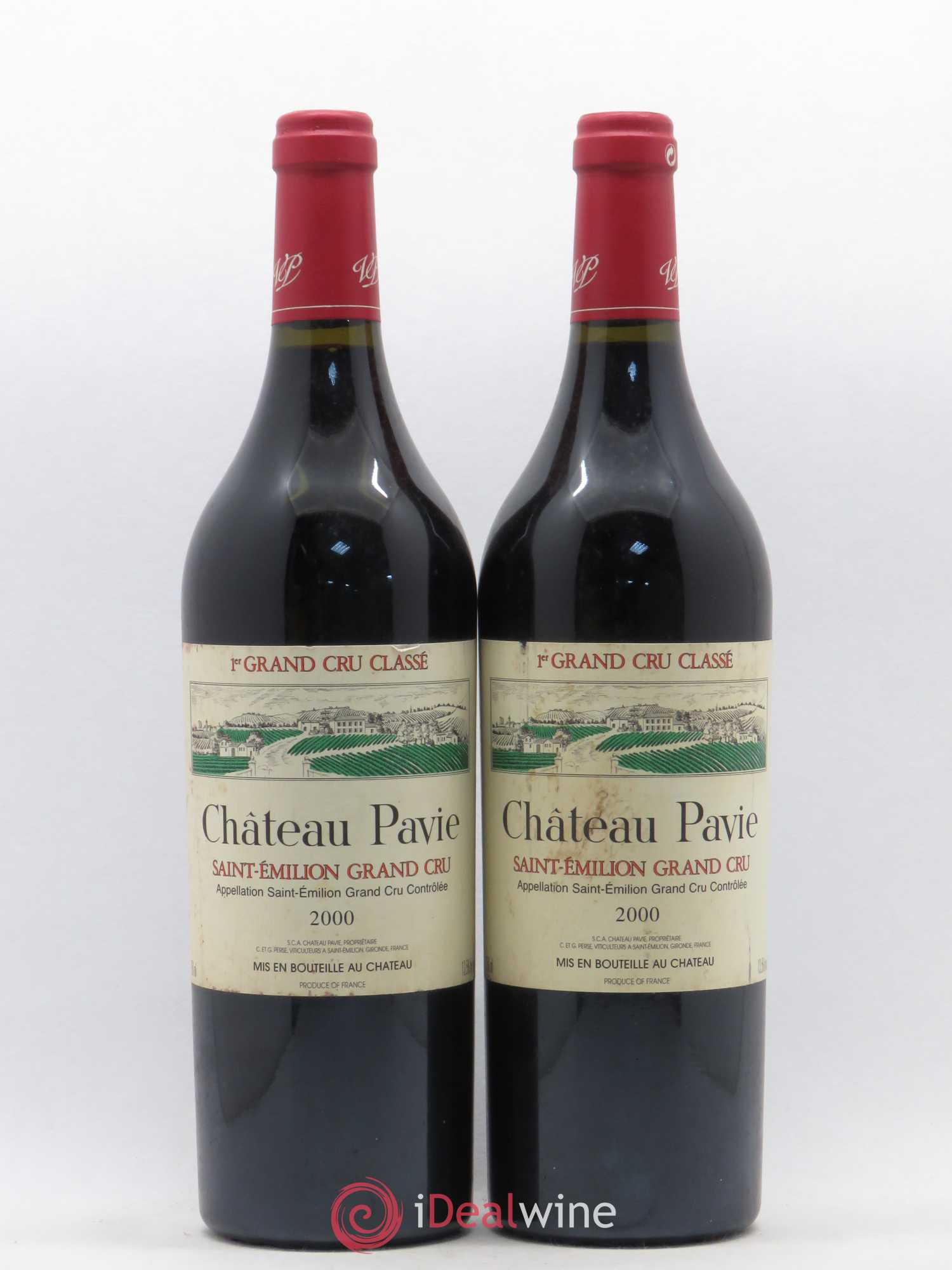 Château Pavie 1er Grand Cru Classé A 2000 - Lot de 2 bouteilles - 0