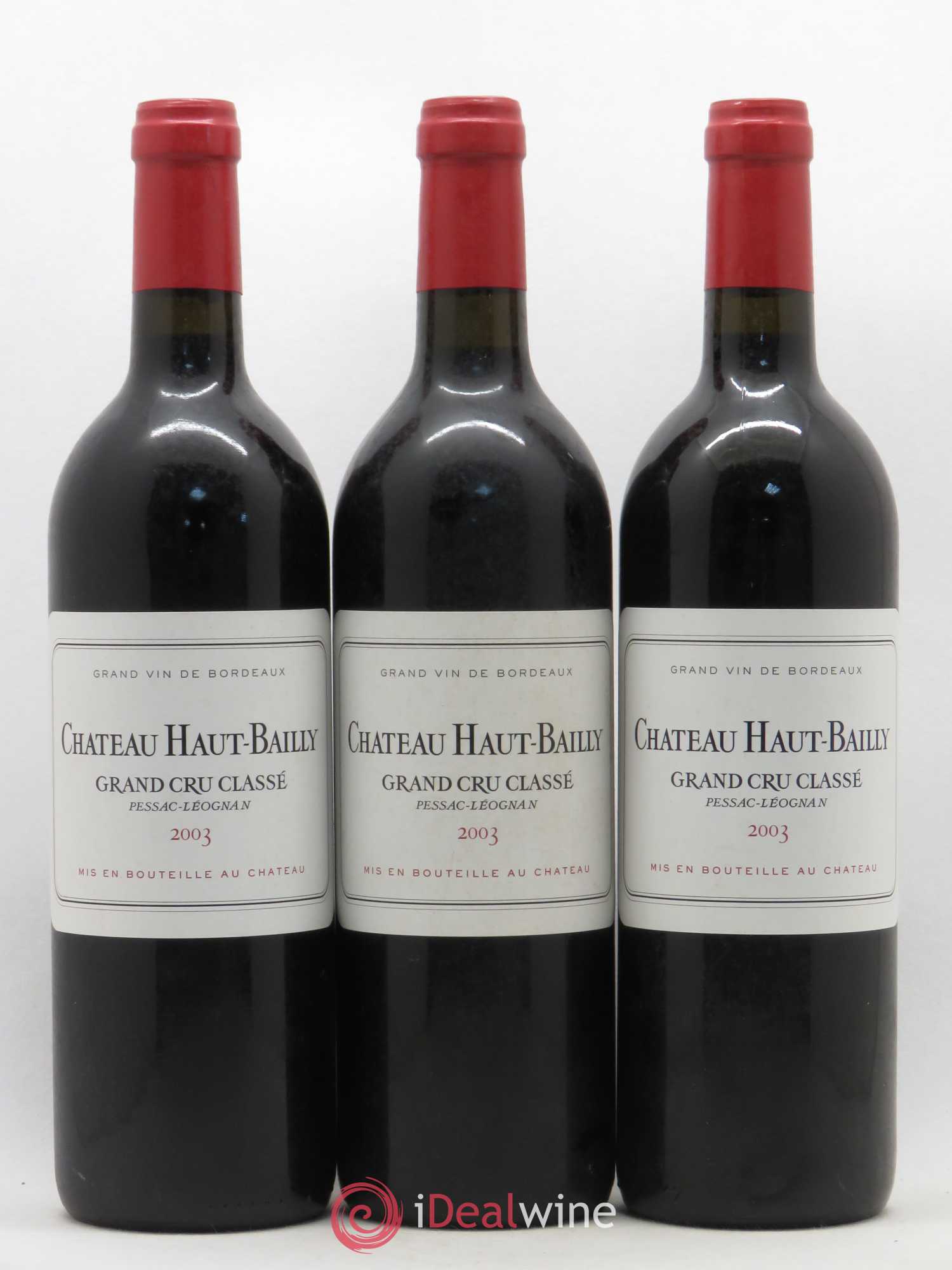 Château Haut-Bailly Cru Classé de Graves 2003 - Lot de 3 bouteilles - 0