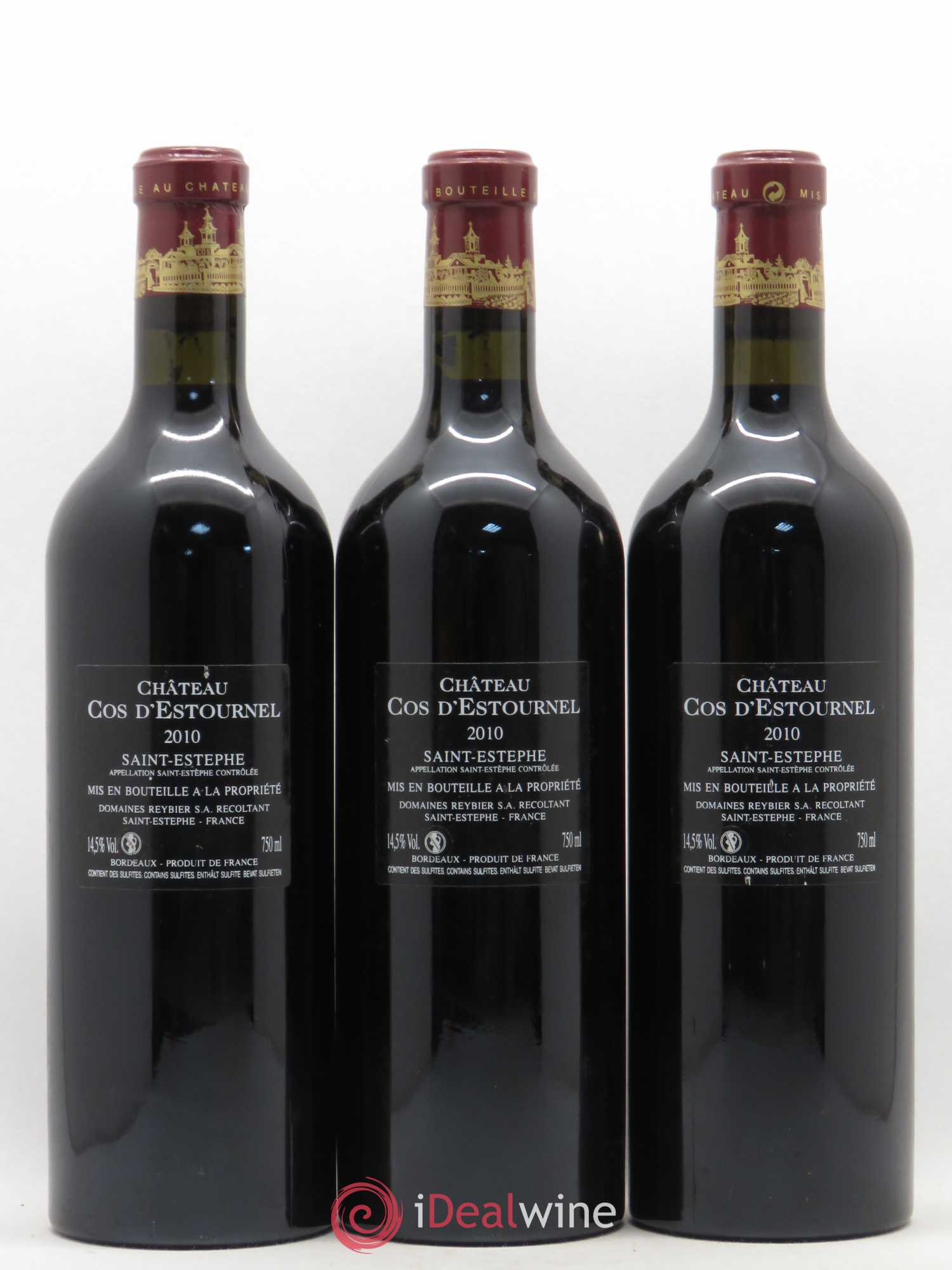 Cos d'Estournel 2ème Grand Cru Classé 2010 - Lot de 3 bouteilles - 1