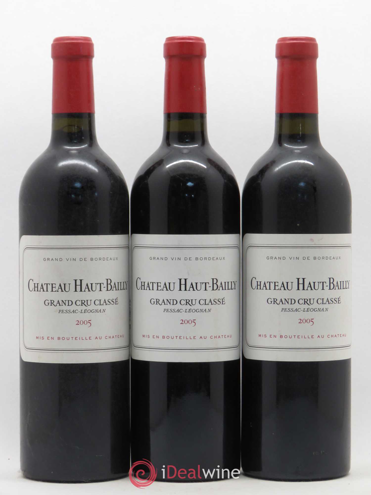 Château Haut-Bailly Cru Classé de Graves 2005 - Lot de 3 bouteilles - 0