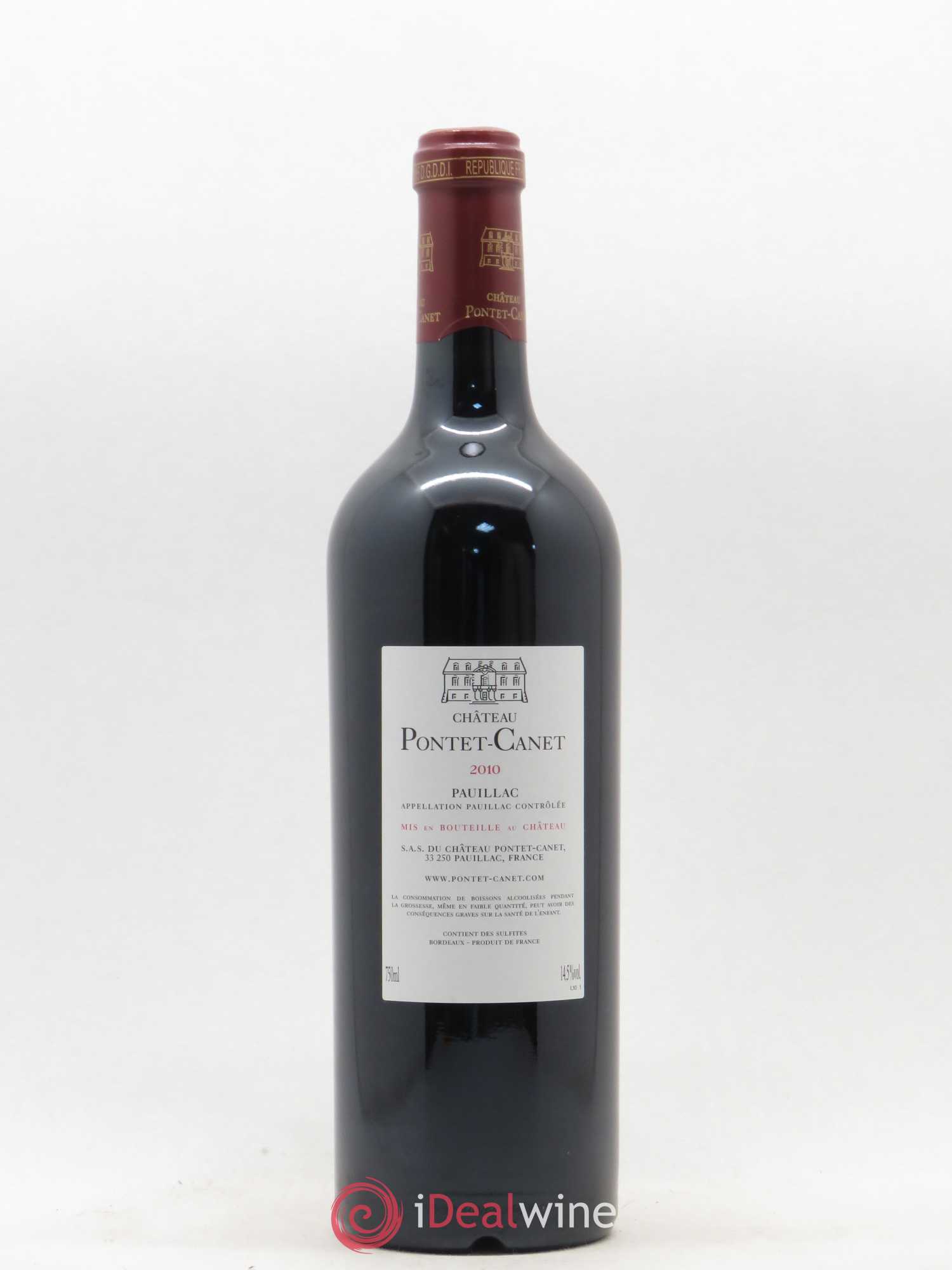 Château Pontet Canet 5ème Grand Cru Classé 2010 - Lot de 1 bouteille - 1