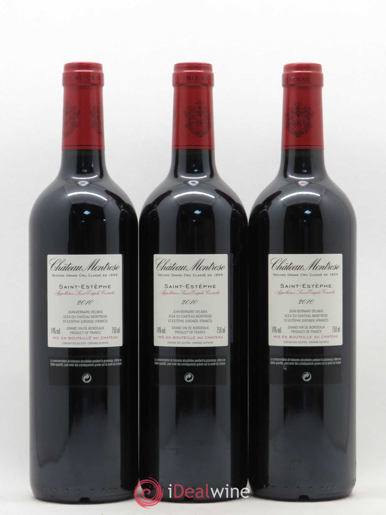 Château Montrose 2ème Grand Cru Classé 2010 - Lot de 3 bouteilles - 1