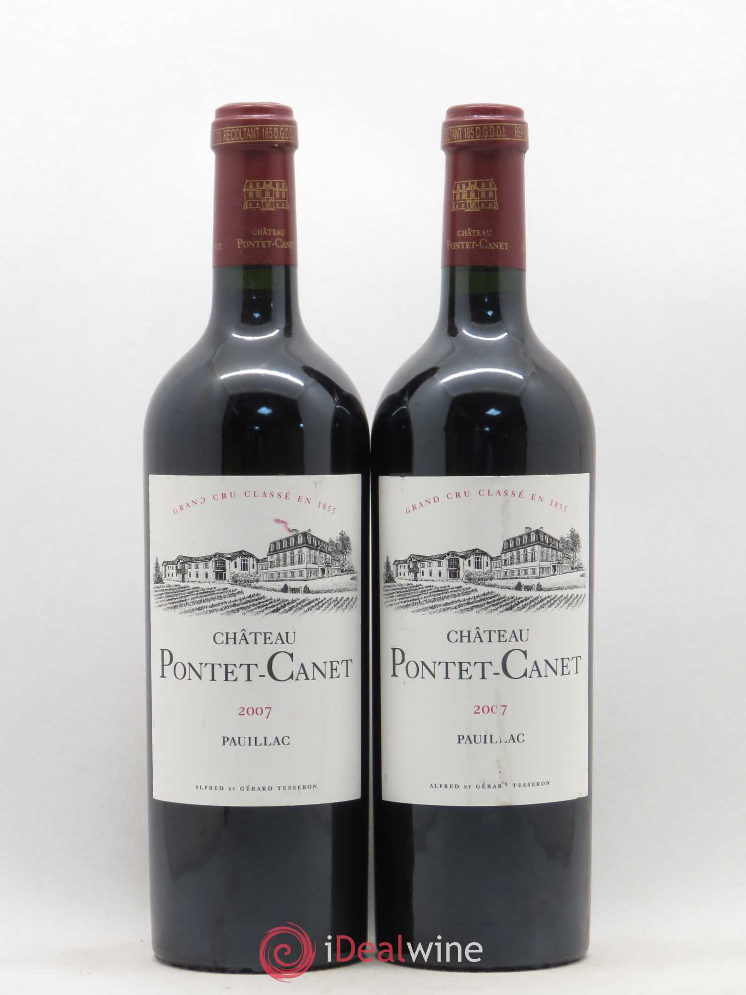 Château Pontet Canet 5ème Grand Cru Classé 2007 - Lot de 2 bouteilles - 0