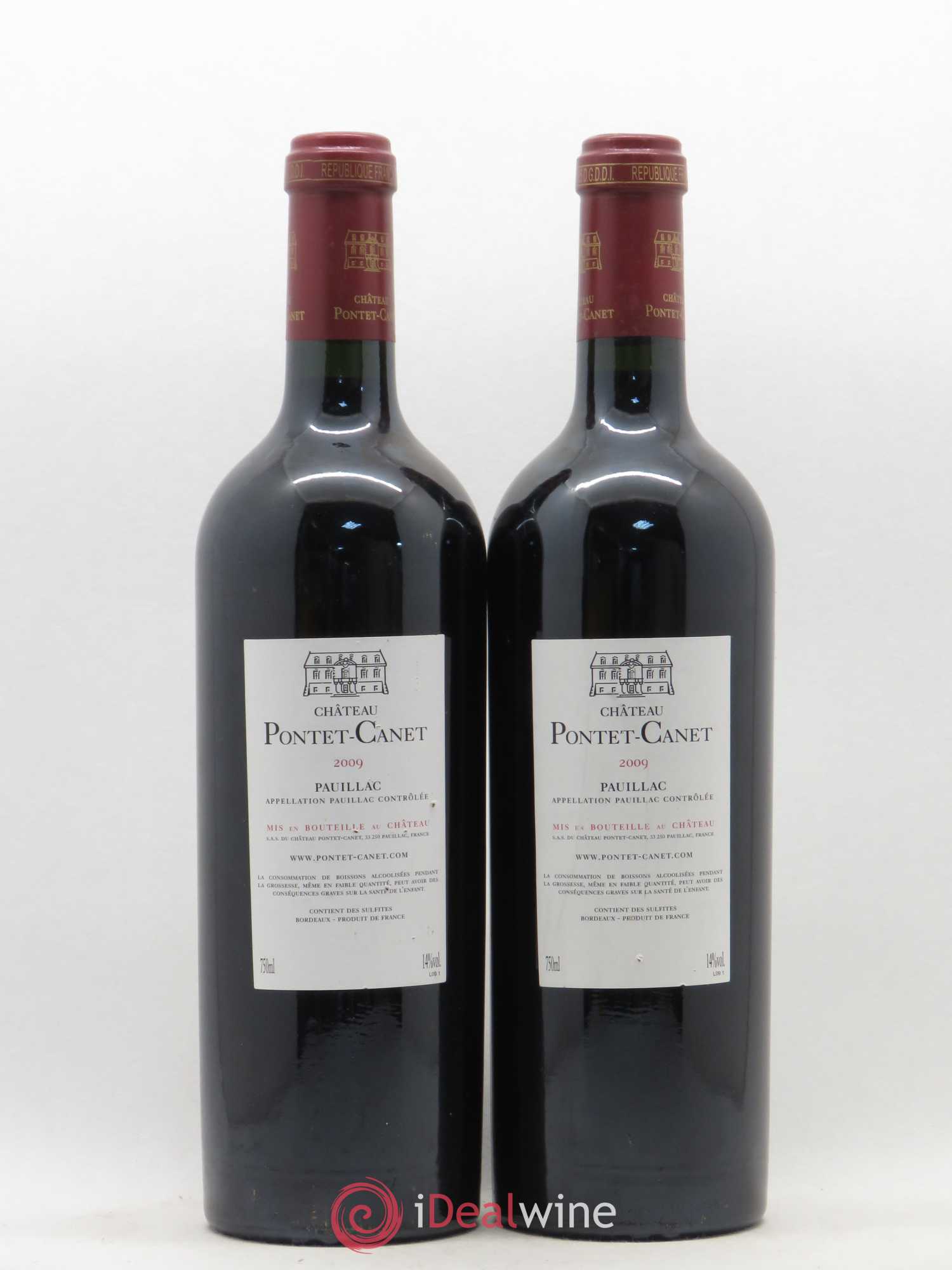 Château Pontet Canet 5ème Grand Cru Classé 2009 - Lot de 2 bouteilles - 1