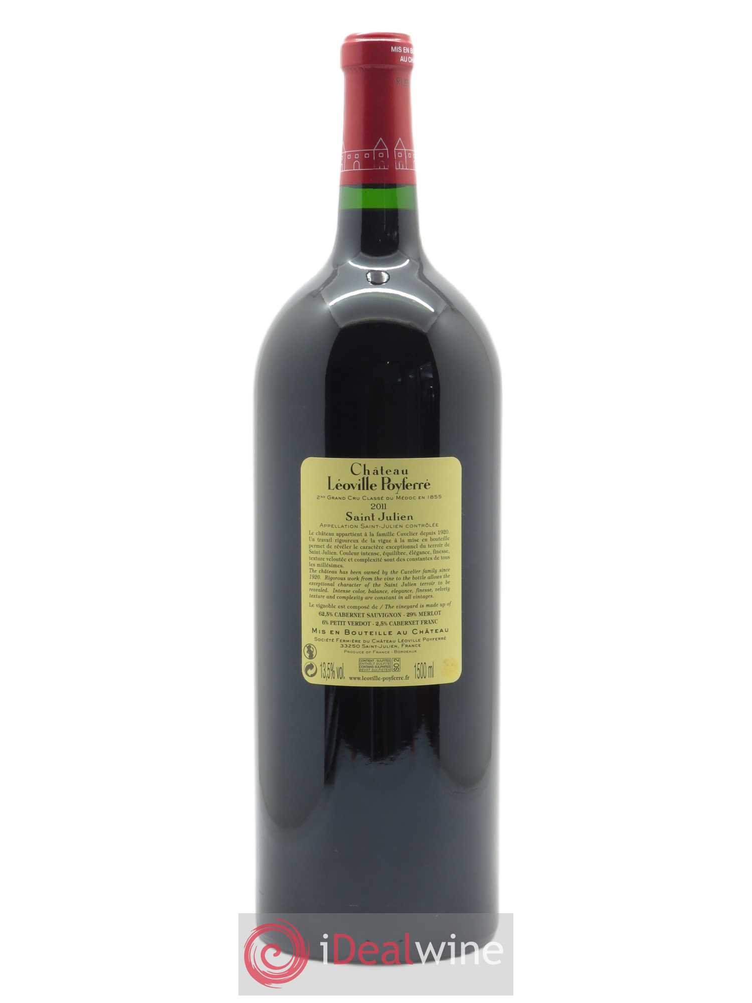 Château Léoville Poyferré 2ème Grand Cru Classé 2011 - Lot de 1 magnum - 1