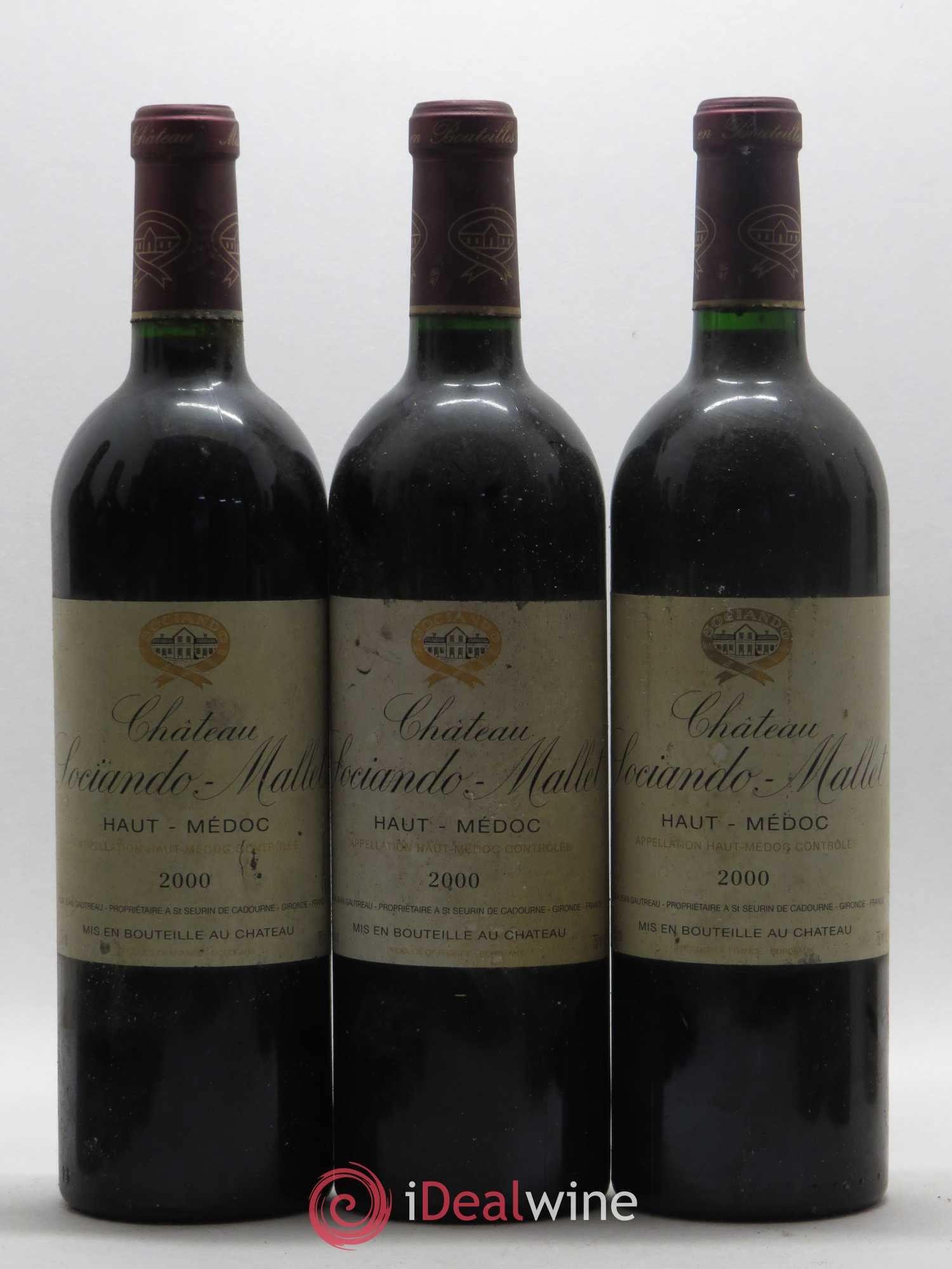 Château Sociando Mallet 2000 - Lot de 12 bouteilles - 1