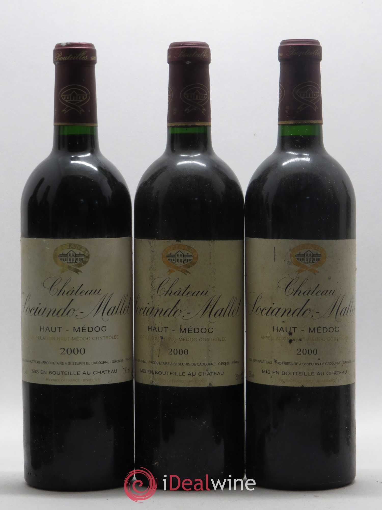Château Sociando Mallet 2000 - Lot de 12 bouteilles - 2