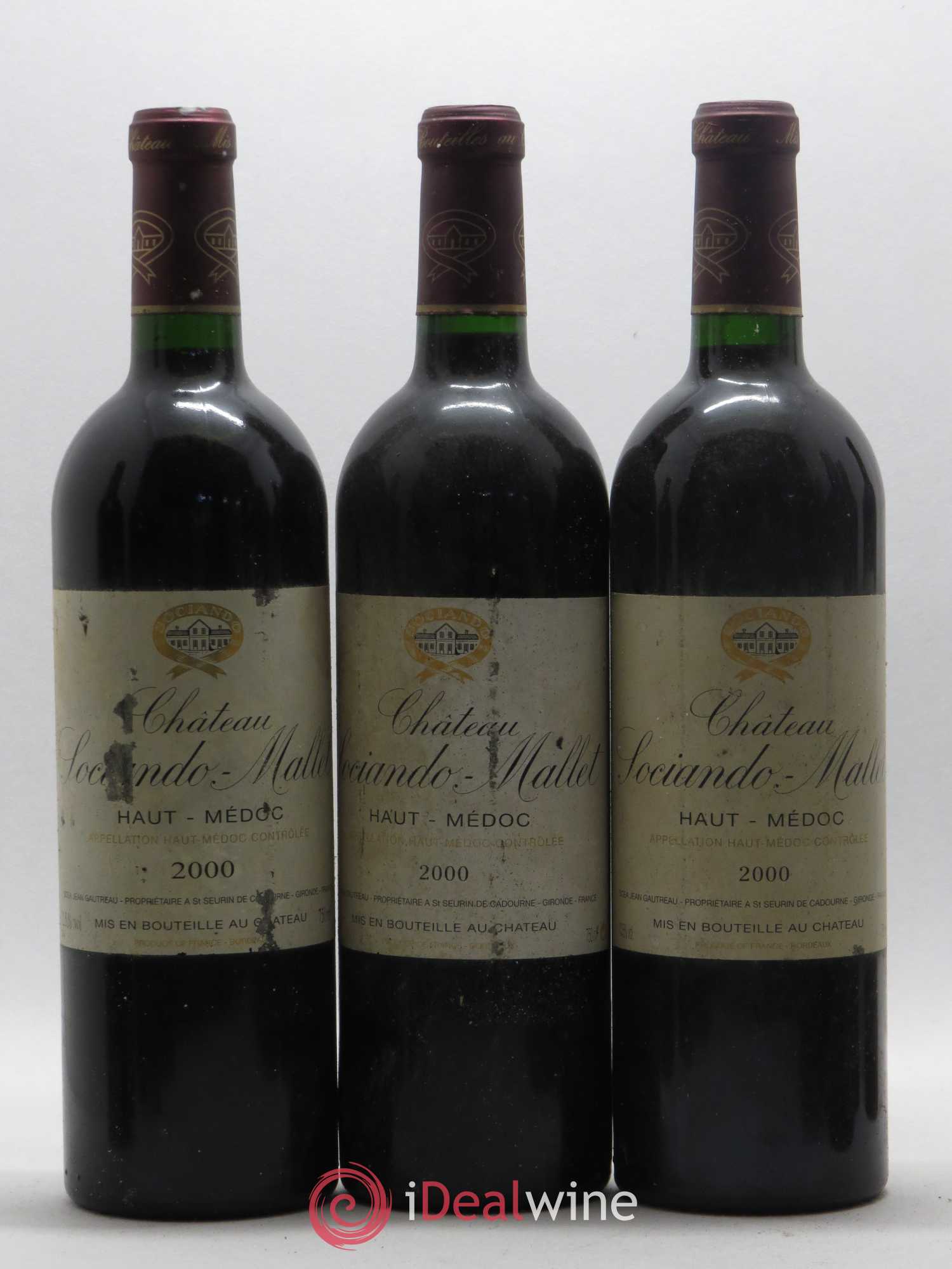 Château Sociando Mallet 2000 - Lot de 12 bouteilles - 3