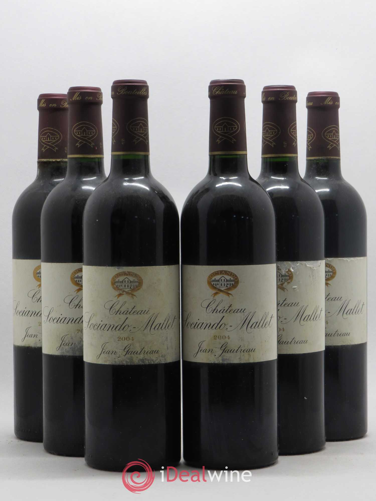 Château Sociando Mallet 2004 - Lot de 6 bouteilles - 0