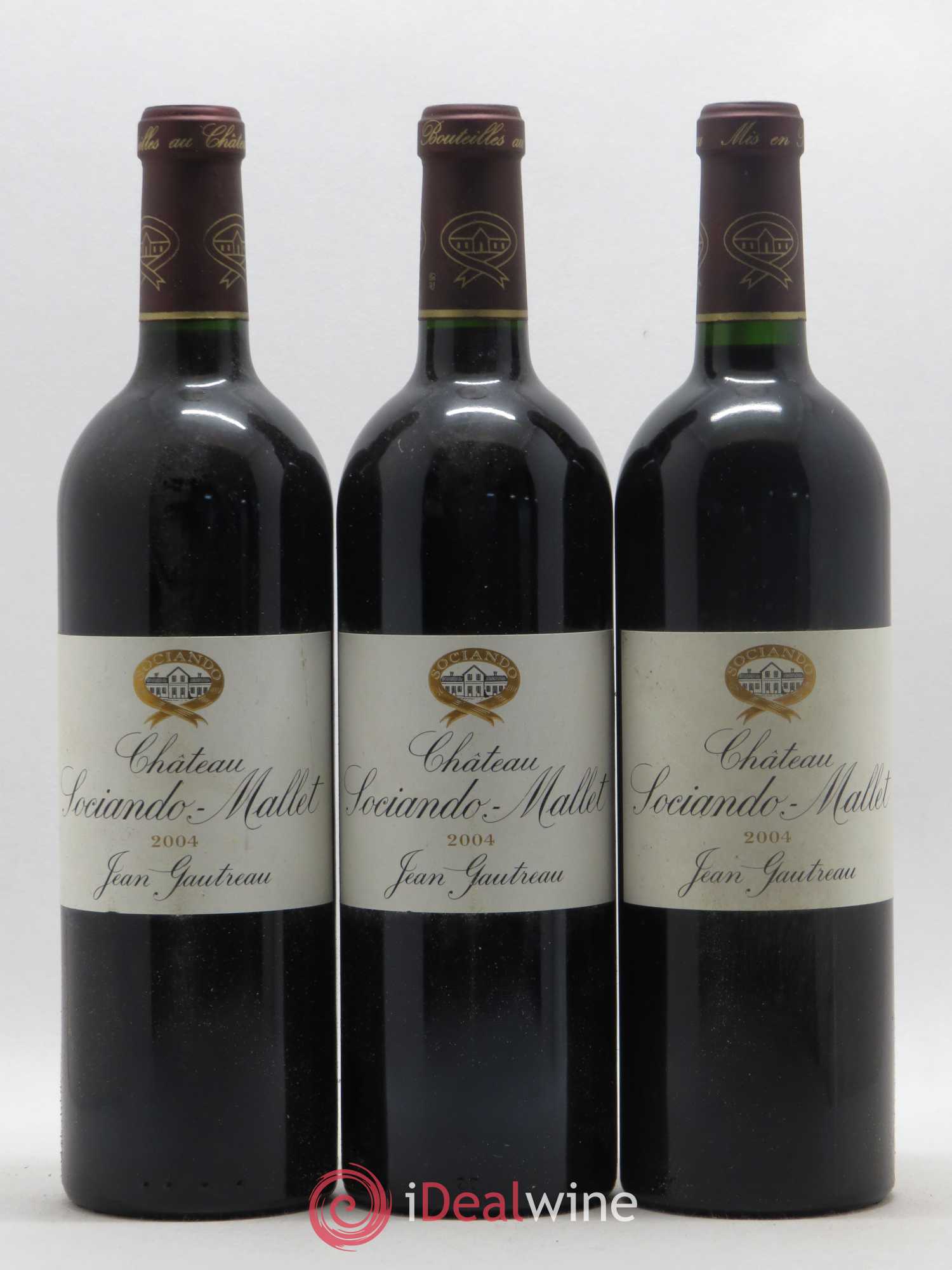 Château Sociando Mallet (sans prix de réserve) 2004 - Lot de 3 bouteilles - 0