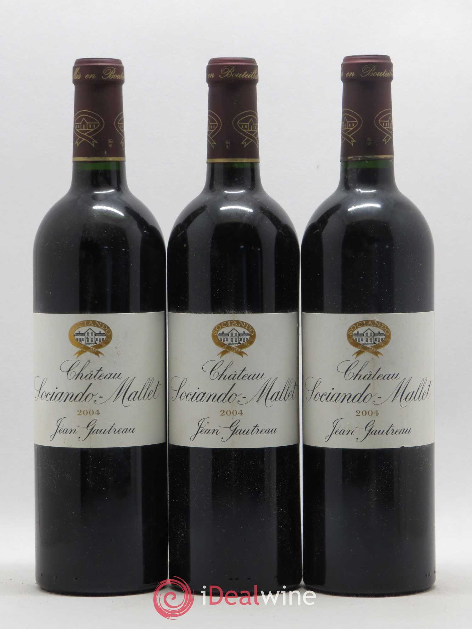 Château Sociando Mallet (sans prix de réserve) 2004 - Lot de 3 bouteilles - 0