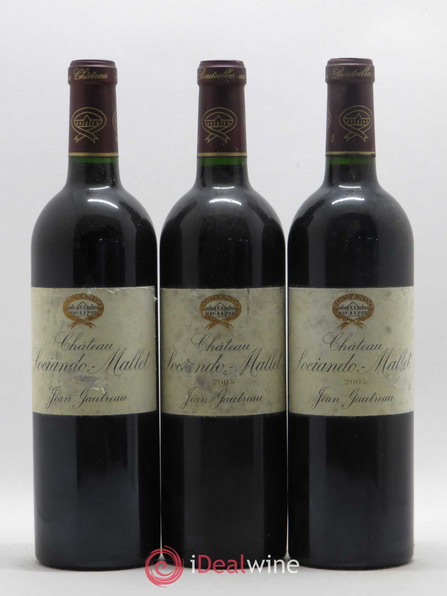 Château Sociando Mallet (sans prix de réserve) 2005 - Lot de 3 bouteilles - 0