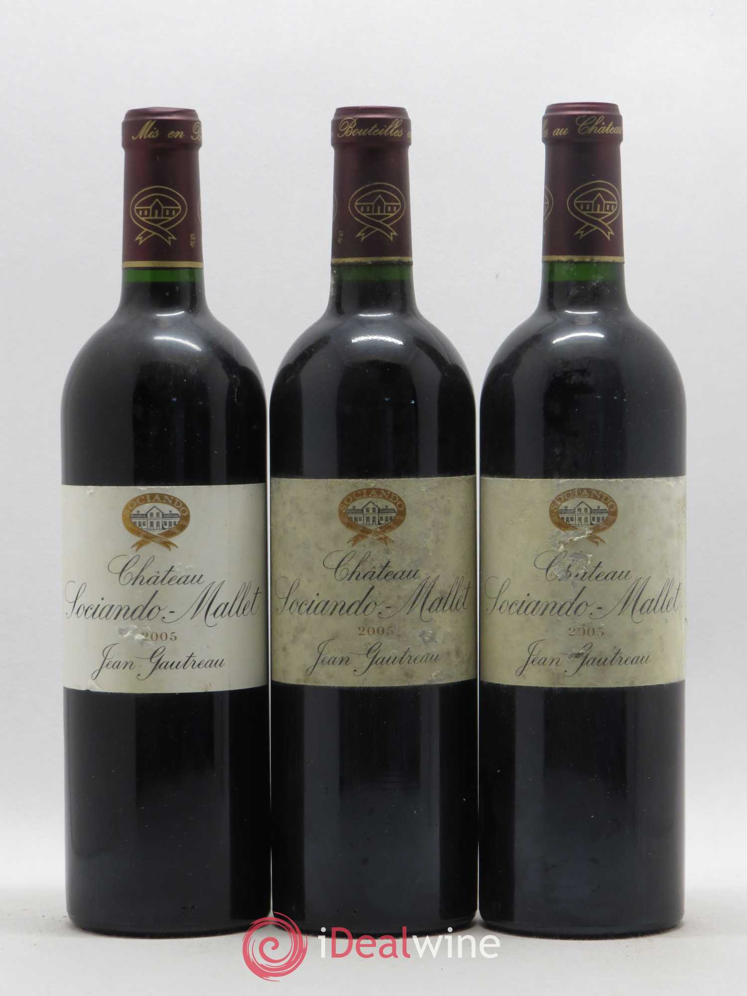 Château Sociando Mallet (sans prix de réserve) 2005 - Lot de 3 bouteilles - 0