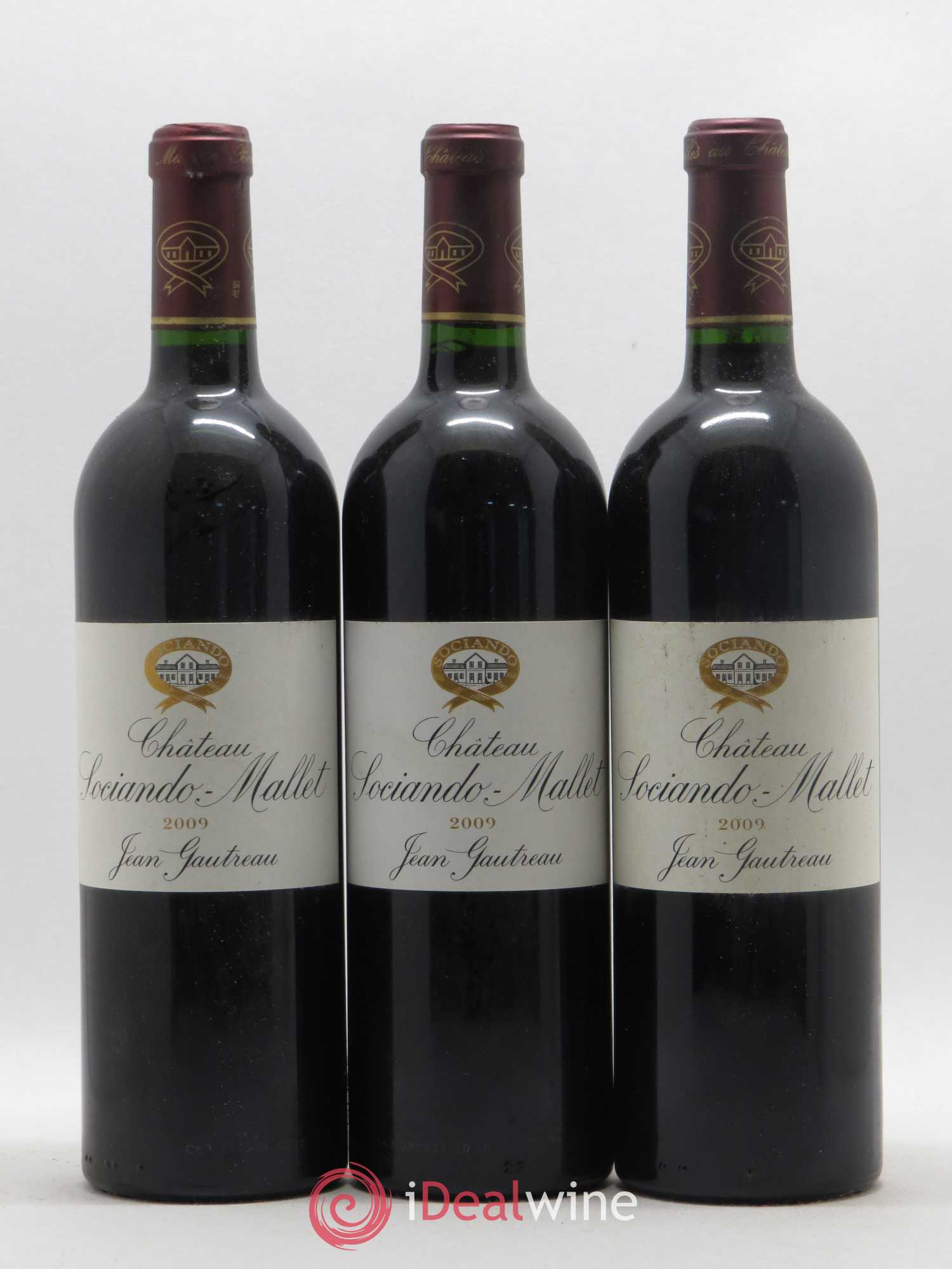 Château Sociando Mallet (sans prix de réserve) 2009 - Lot de 3 bouteilles - 0