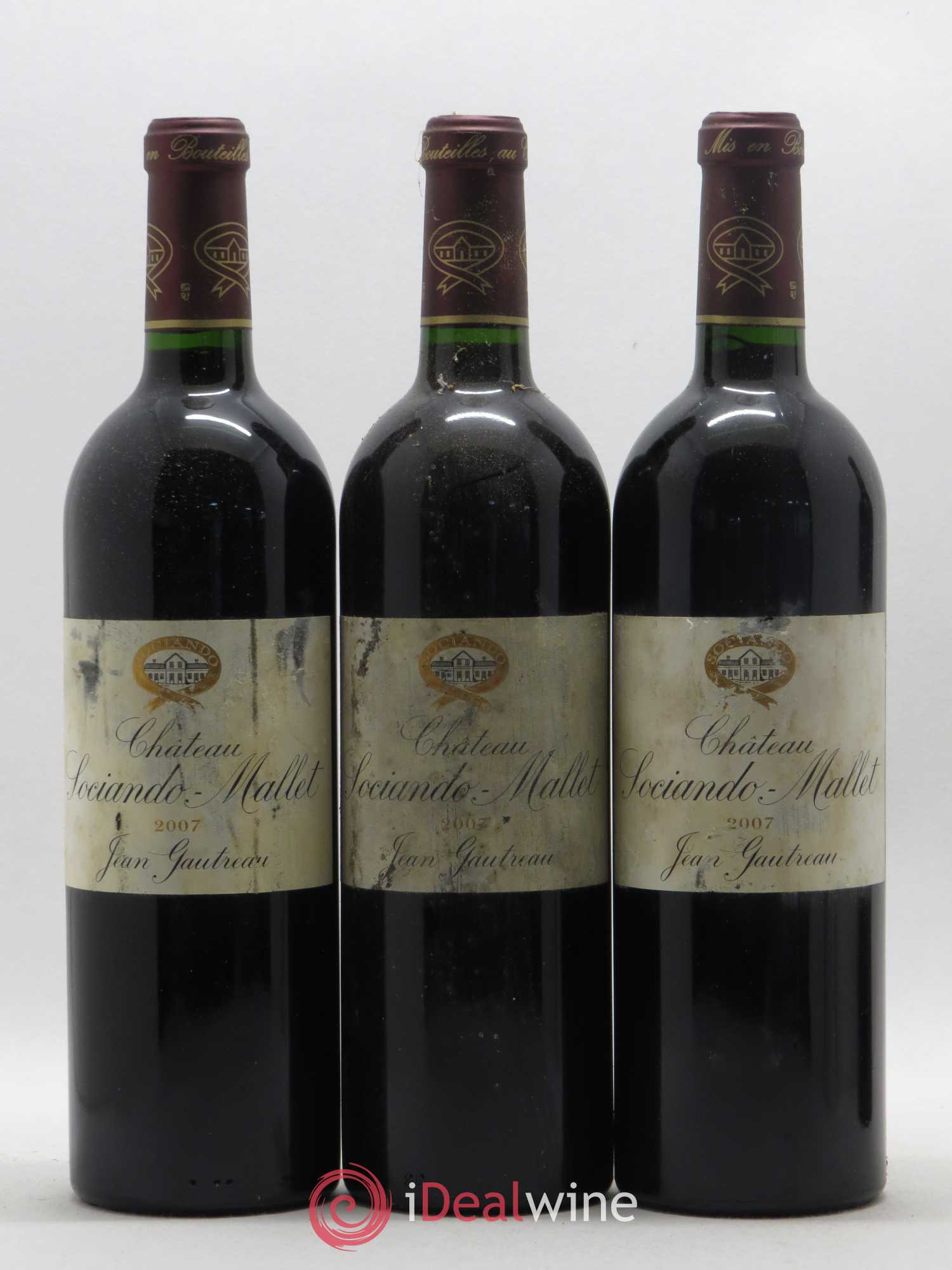 Château Sociando Mallet (sans prix de réserve) 2007 - Lot de 6 bouteilles - 1