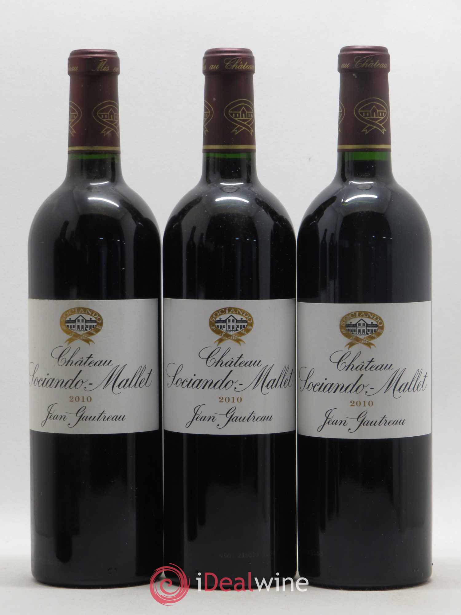 Château Sociando Mallet (sans prix de réserve) 2010 - Lot de 6 bouteilles - 1