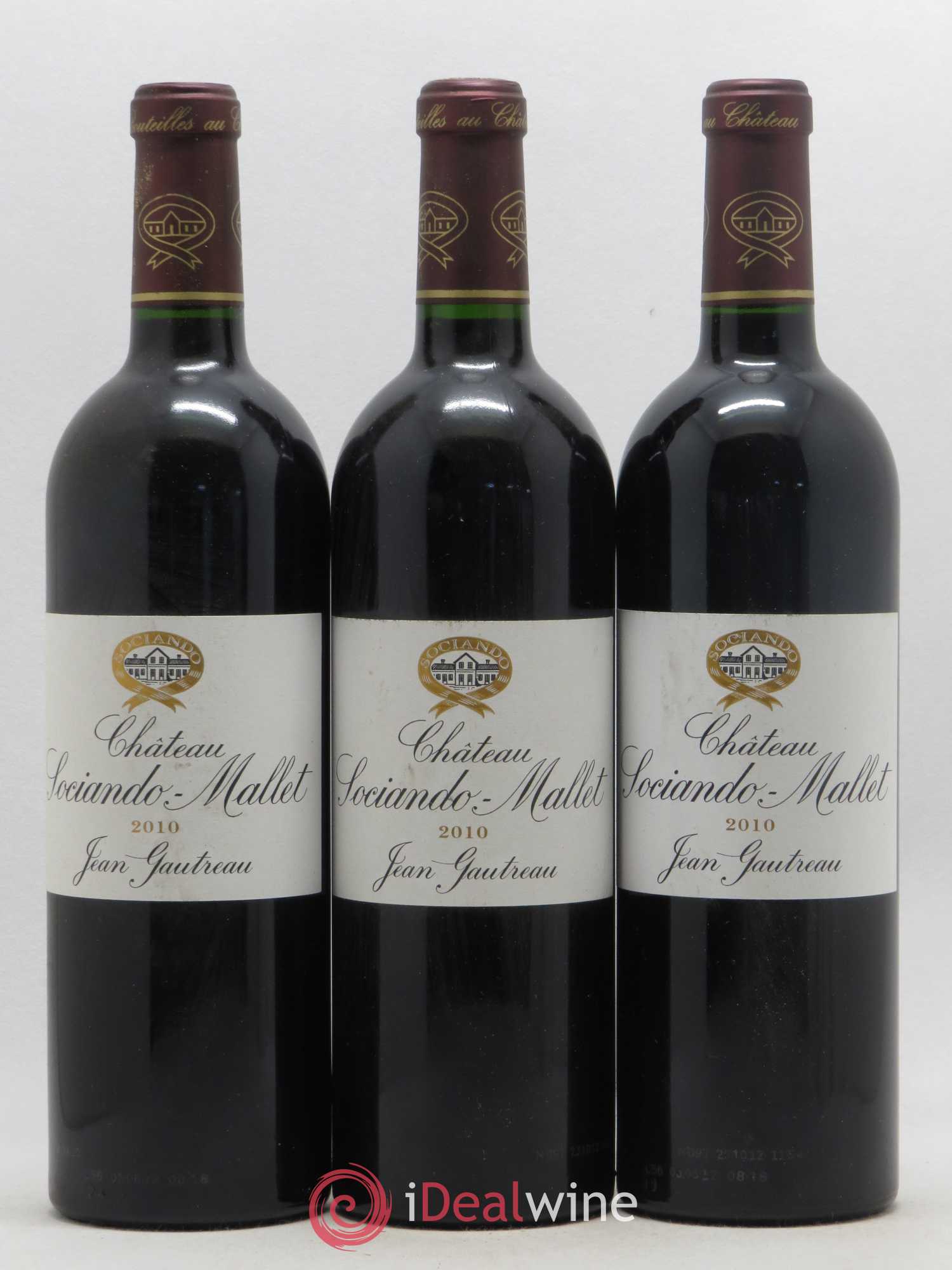 Château Sociando Mallet (sans prix de réserve) 2010 - Lot de 3 bouteilles - 0
