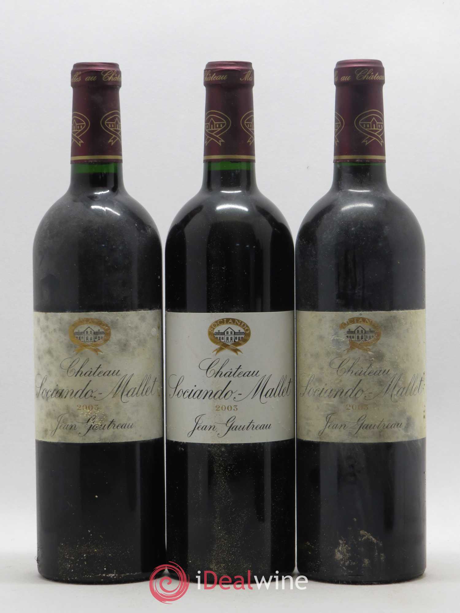 Château Sociando Mallet (sans prix de réserve) 2003 - Lot de 6 bouteilles - 1