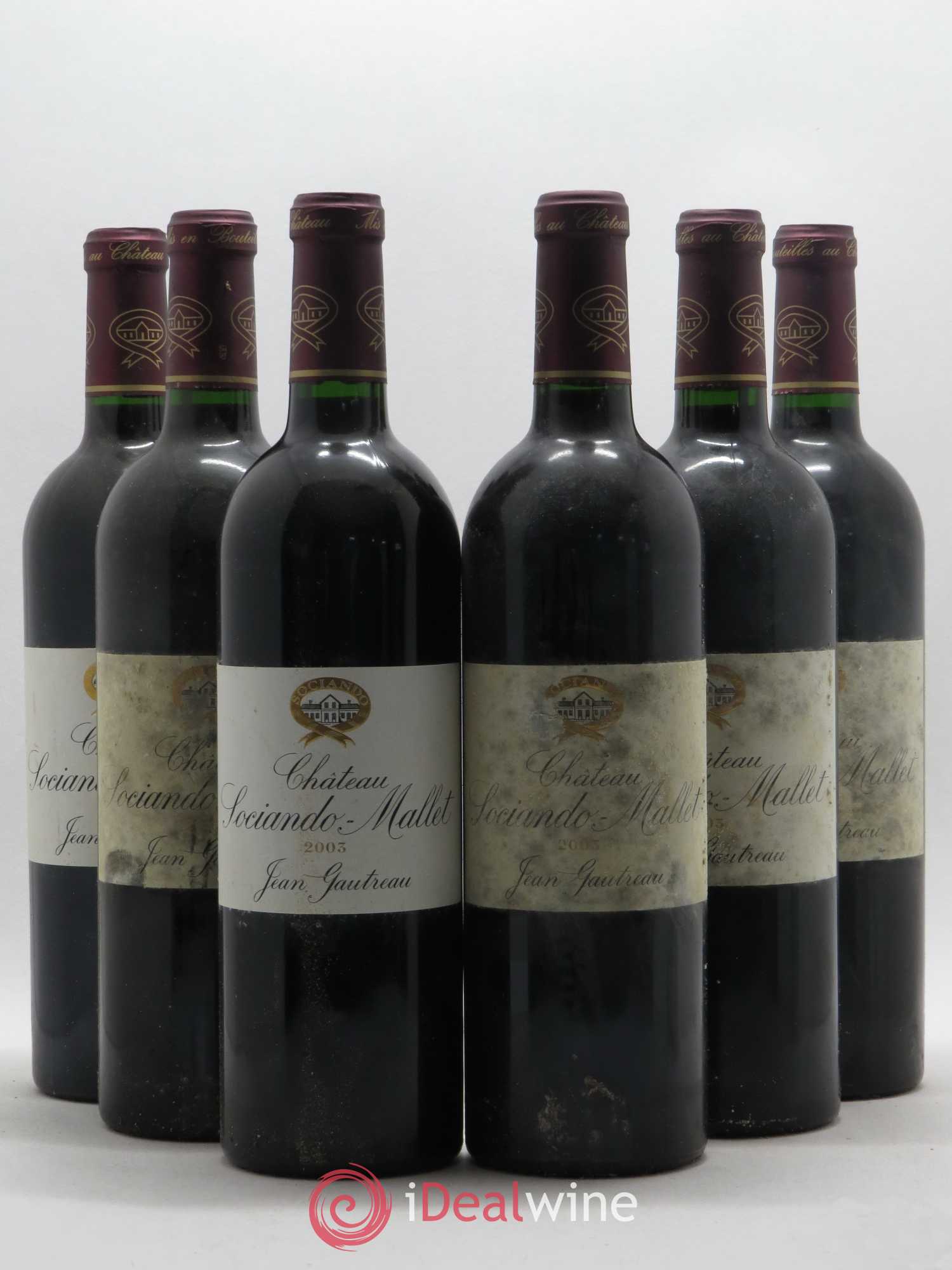 Château Sociando Mallet (sans prix de réserve) 2003 - Lot de 6 bouteilles - 0