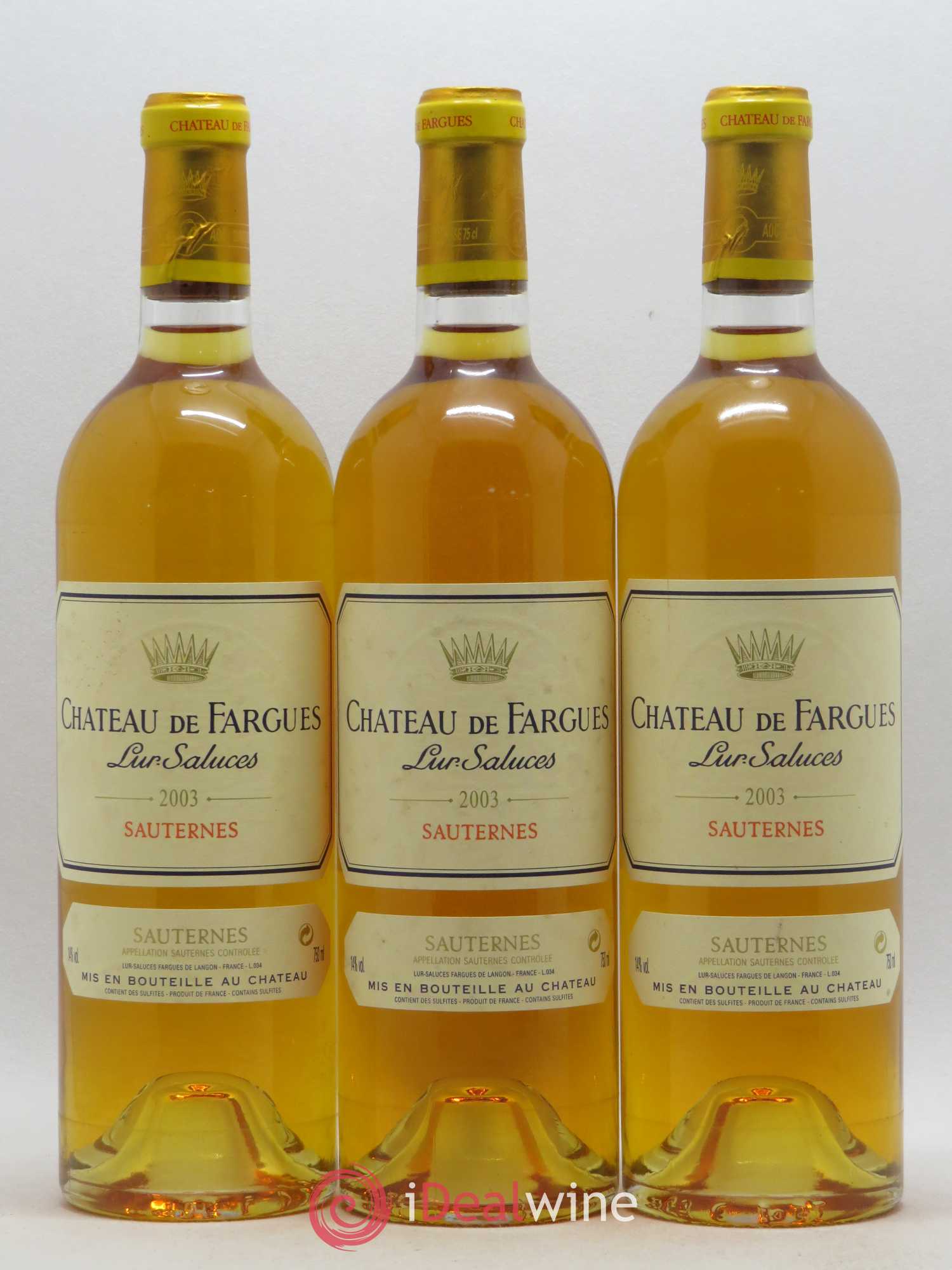 Château de Fargues 2003 - Lotto di 3 bottiglie - 0