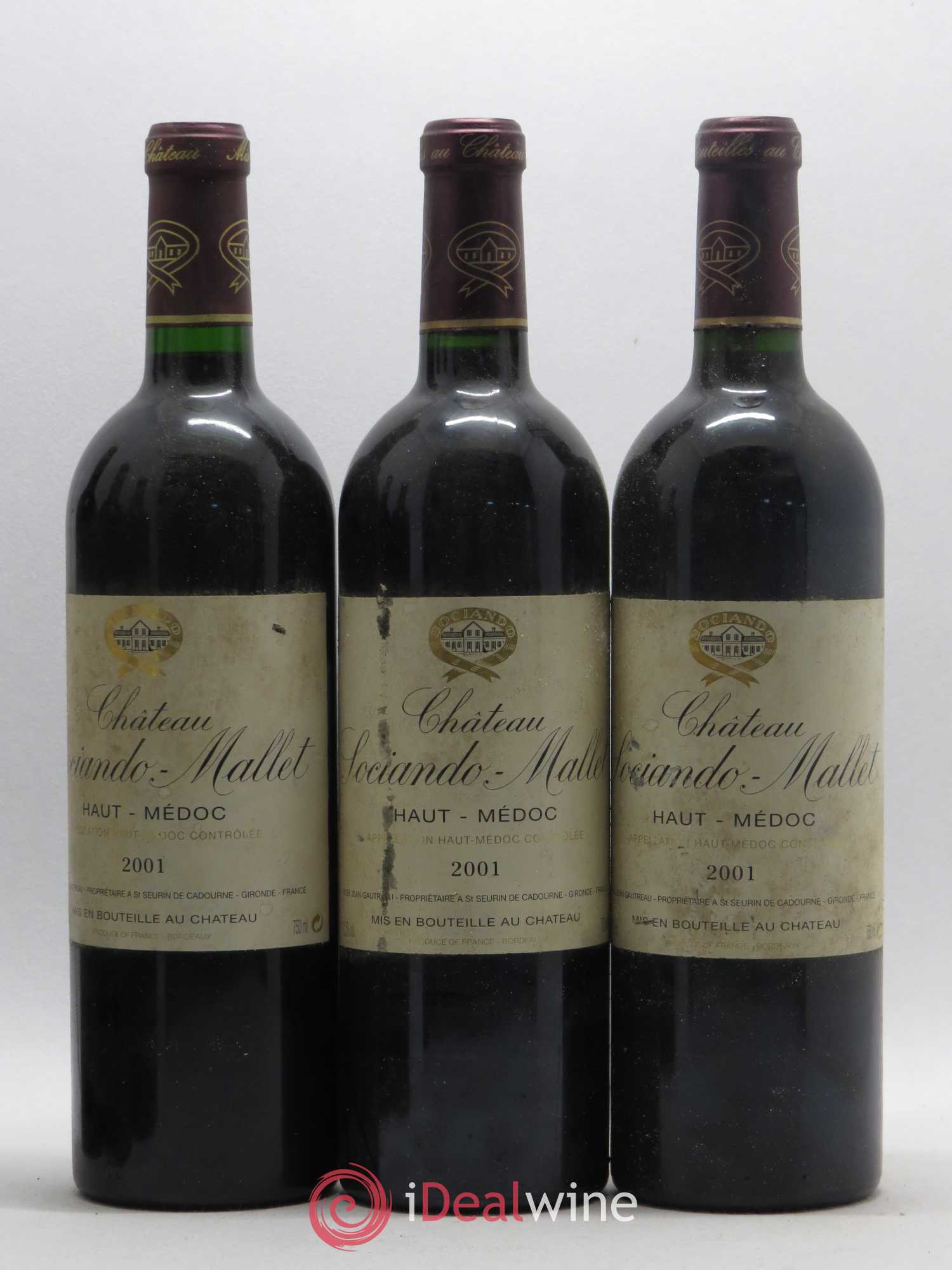 Château Sociando Mallet (sans prix de réserve) 2001 - Lot de 12 bouteilles - 2