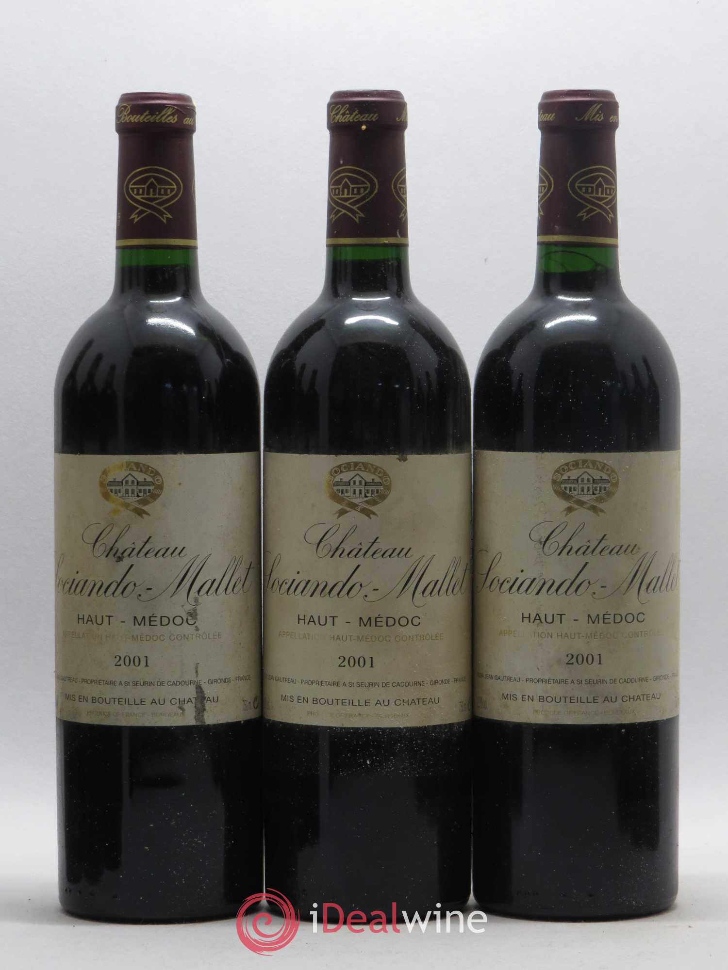 Château Sociando Mallet (sans prix de réserve) 2001 - Lot de 12 bouteilles - 3