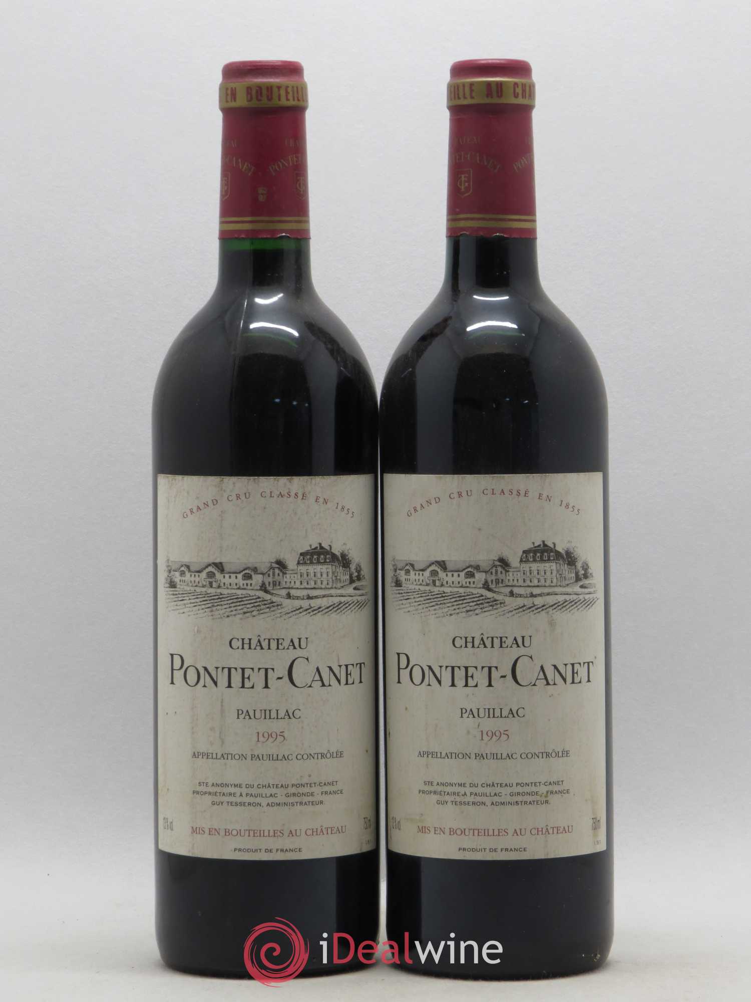 Château Pontet Canet 5ème Grand Cru Classé 1995 - Lot de 2 bouteilles - 0