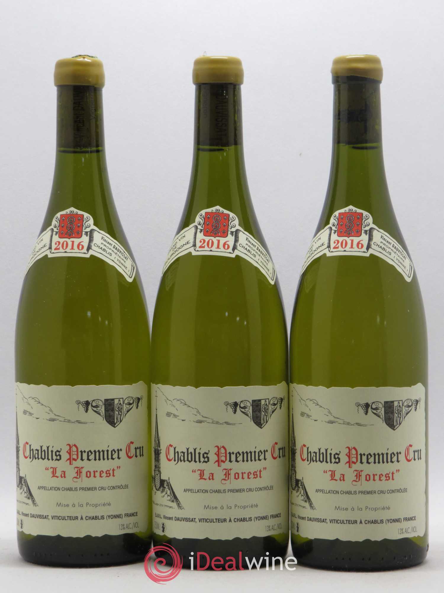 Chablis 1er Cru La Forest Vincent Dauvissat (Domaine) 2016 - Lot de 3 bouteilles - 0