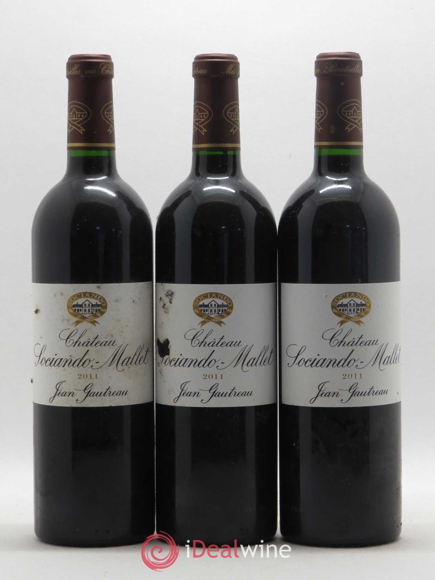 Château Sociando Mallet 2011 - Lot de 3 bouteilles - 0