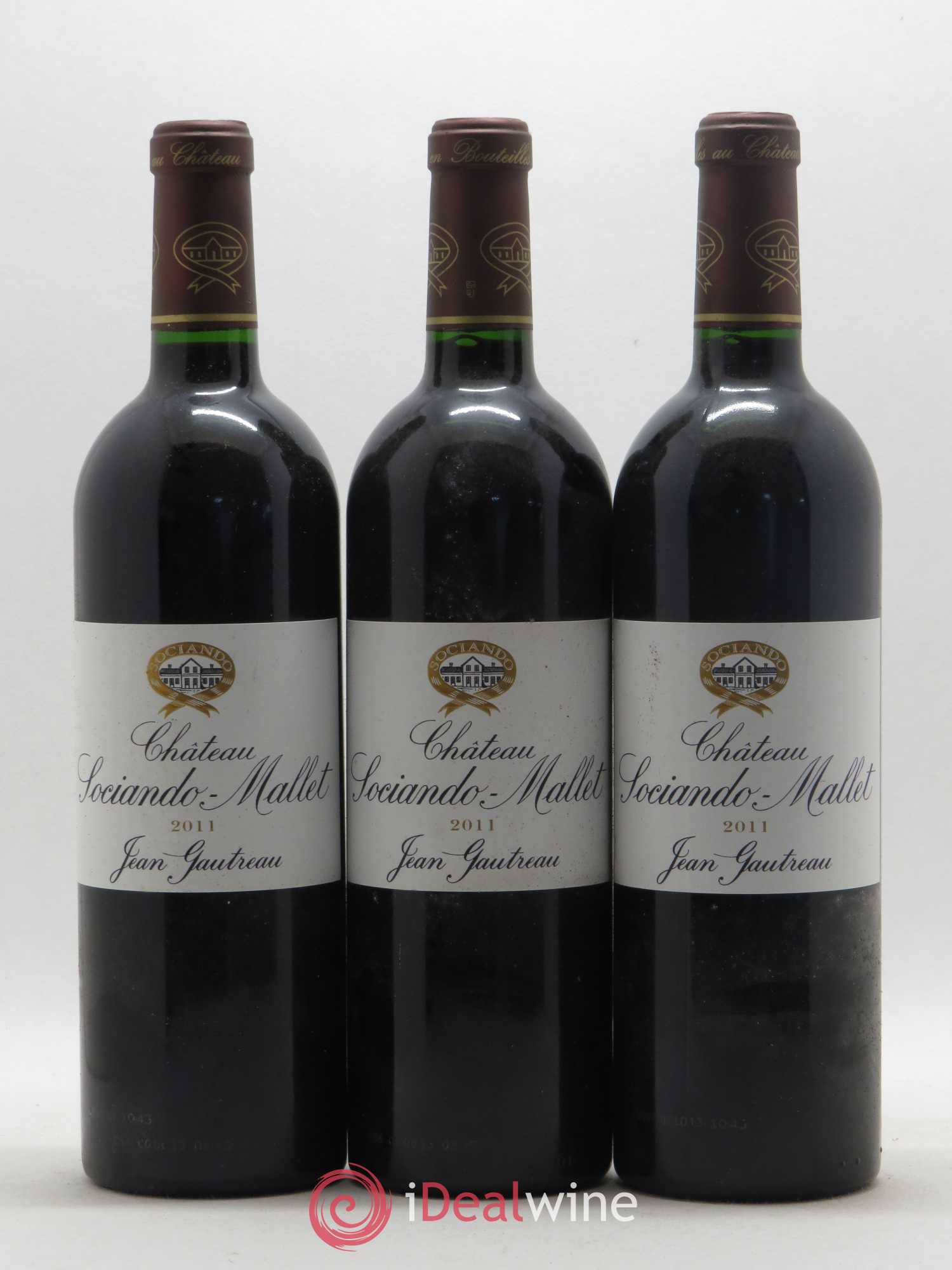 Château Sociando Mallet 2011 - Lot de 3 bouteilles - 0