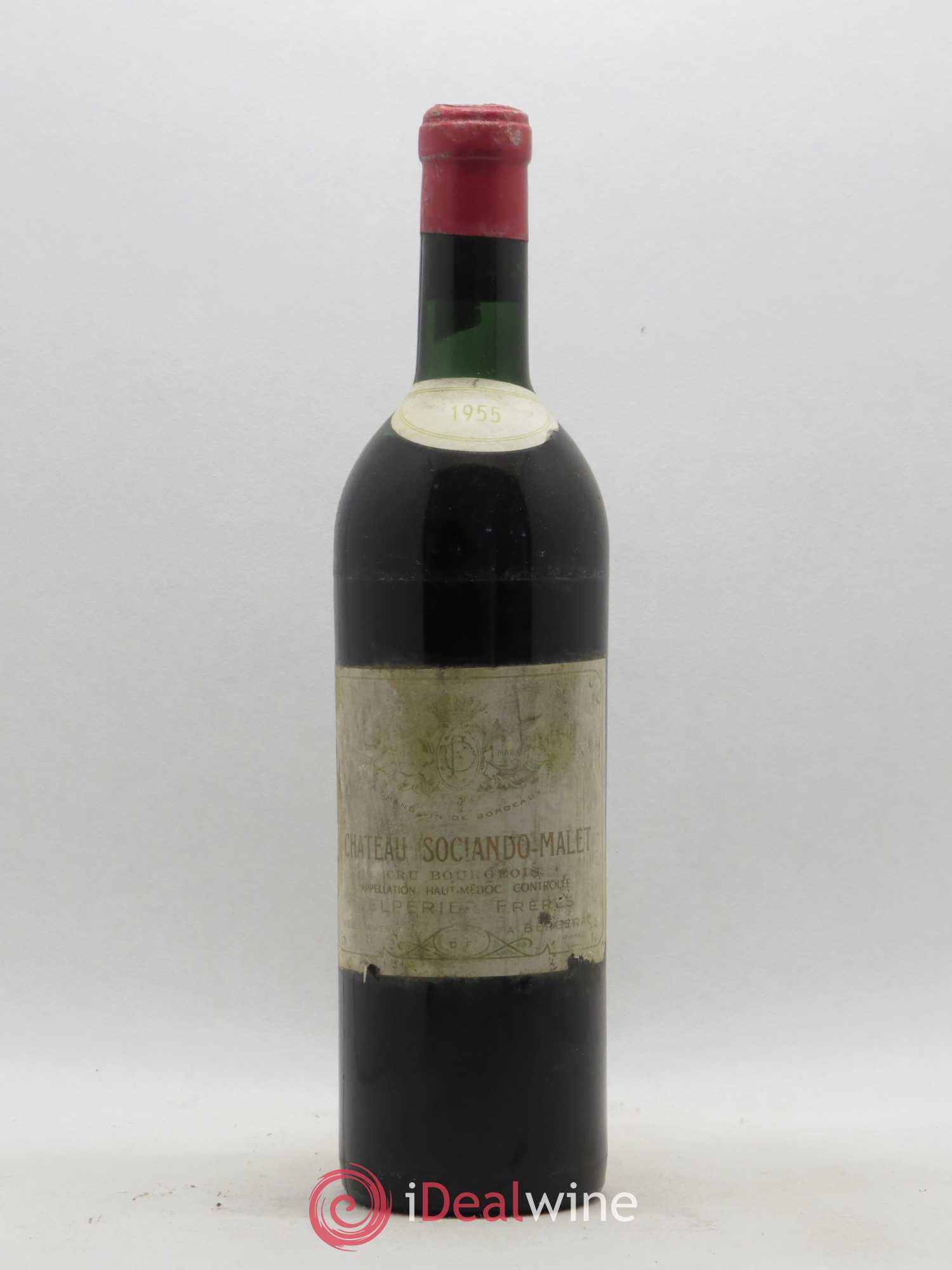 Château Sociando Mallet 1955 - Lot de 1 bouteille - 0