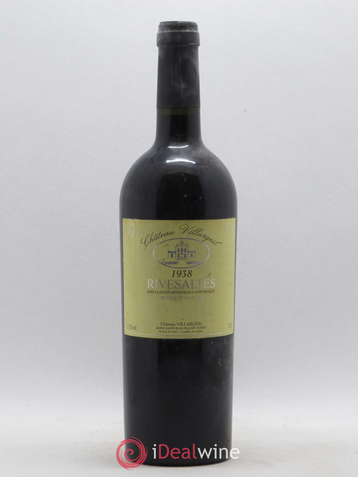 Rivesaltes Château Villargeil 1938 - Posten von 1 Flasche - 0