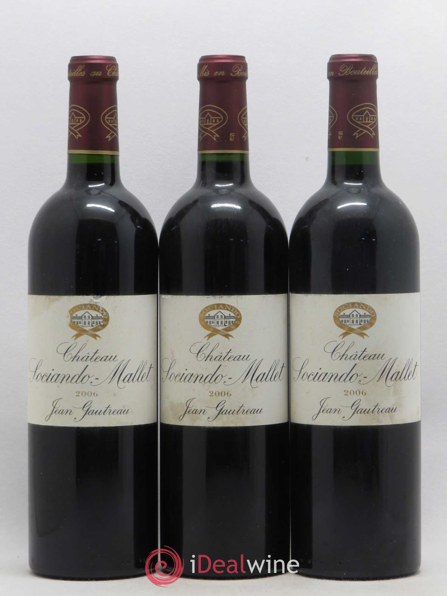 Château Sociando Mallet (sans prix de réserve) 2006 - Lot de 3 bouteilles - 0