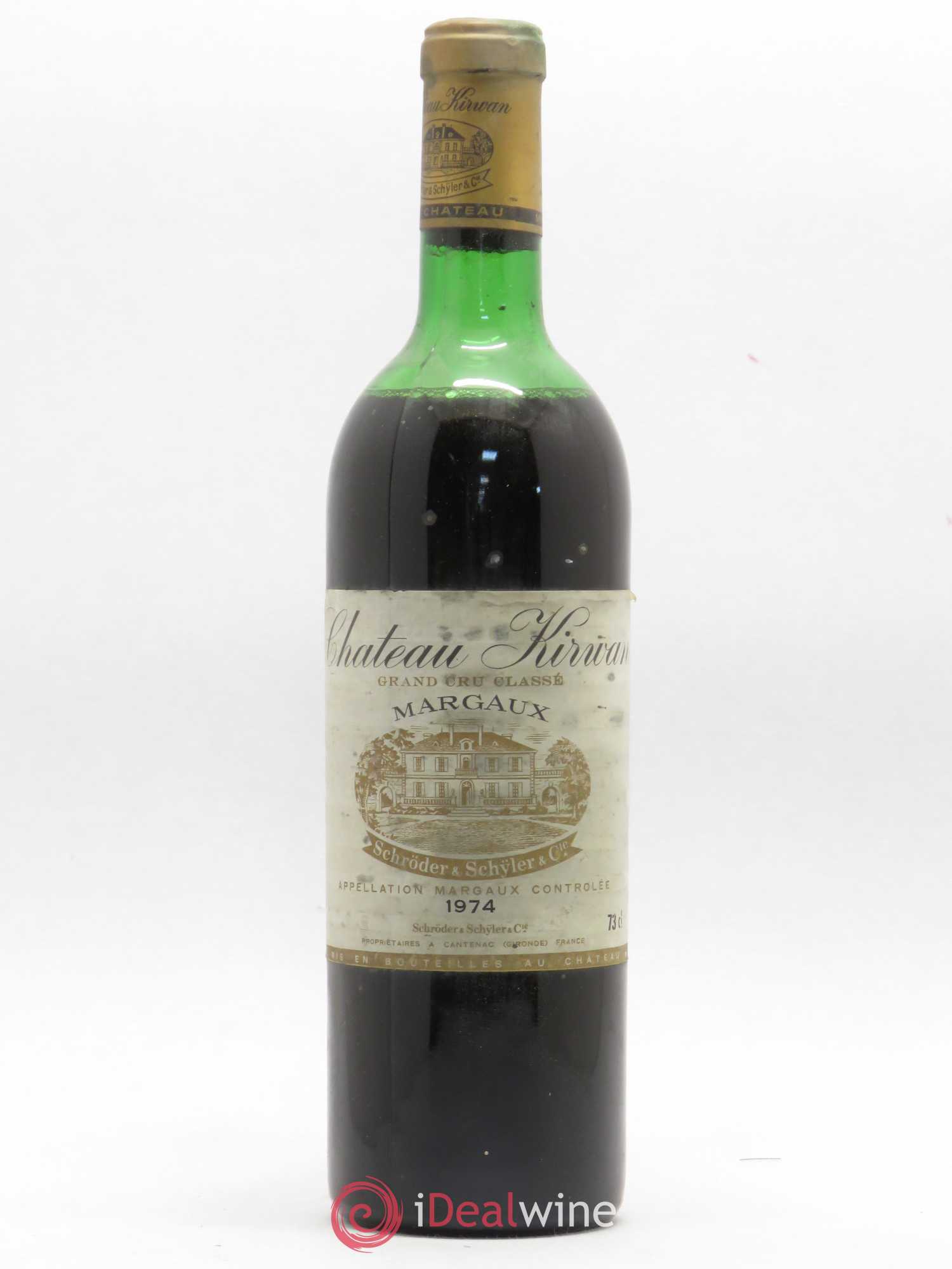 Château Kirwan 3ème Grand Cru Classé 1974 - Lot de 1 bouteille - 0