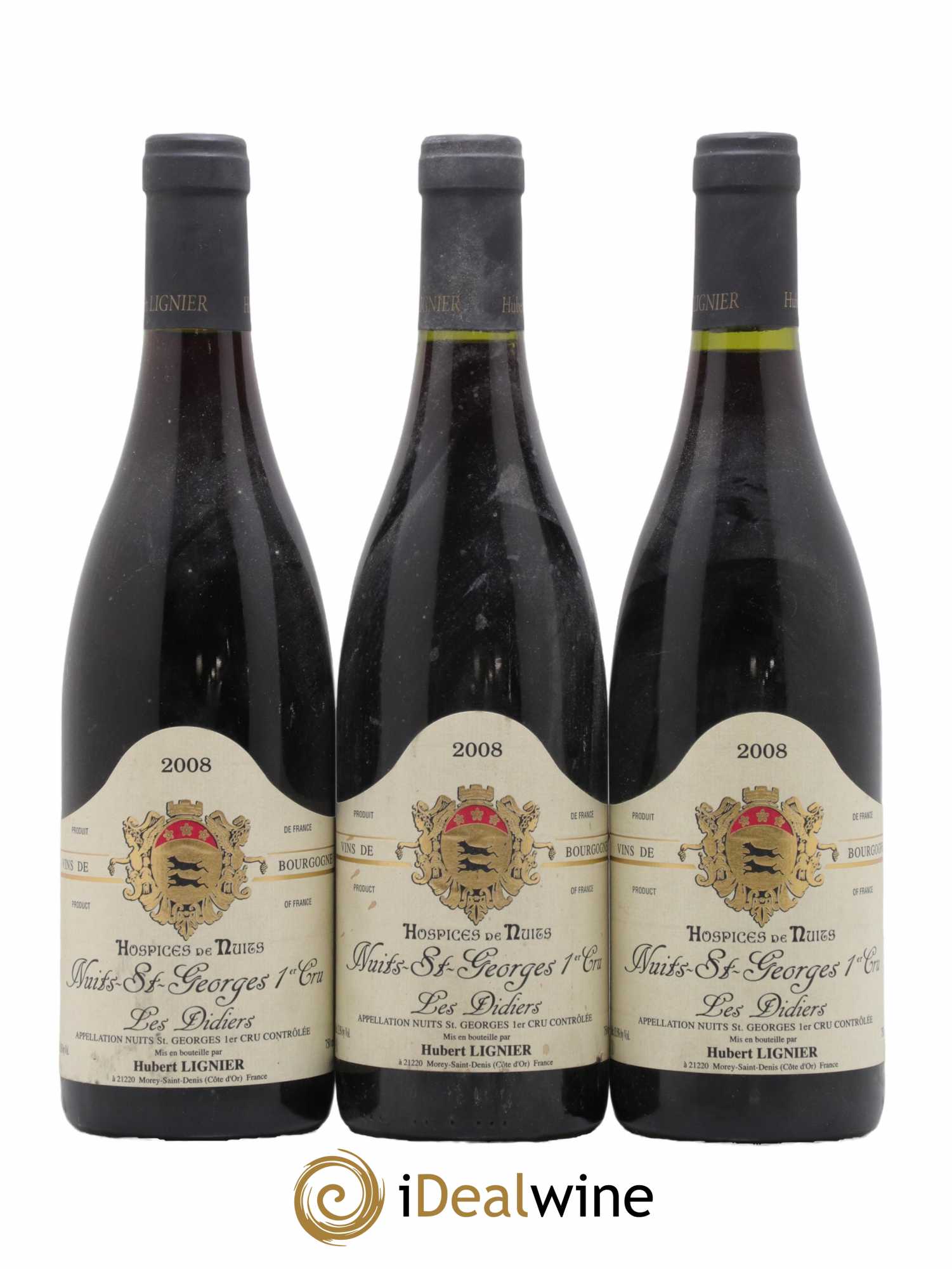 Nuits-Saint-Georges 1er Cru Les Didiers Hospices de Nuits Hubert Lignier (Domaine) 2008 - Lot de 3 bouteilles - 0