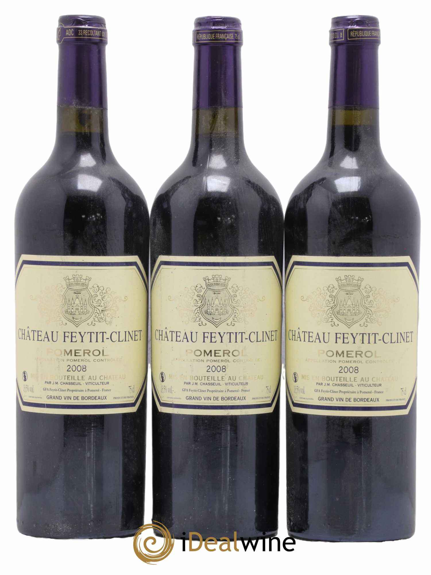 Château Feytit-Clinet 2008 - Lot de 3 bouteilles - 0