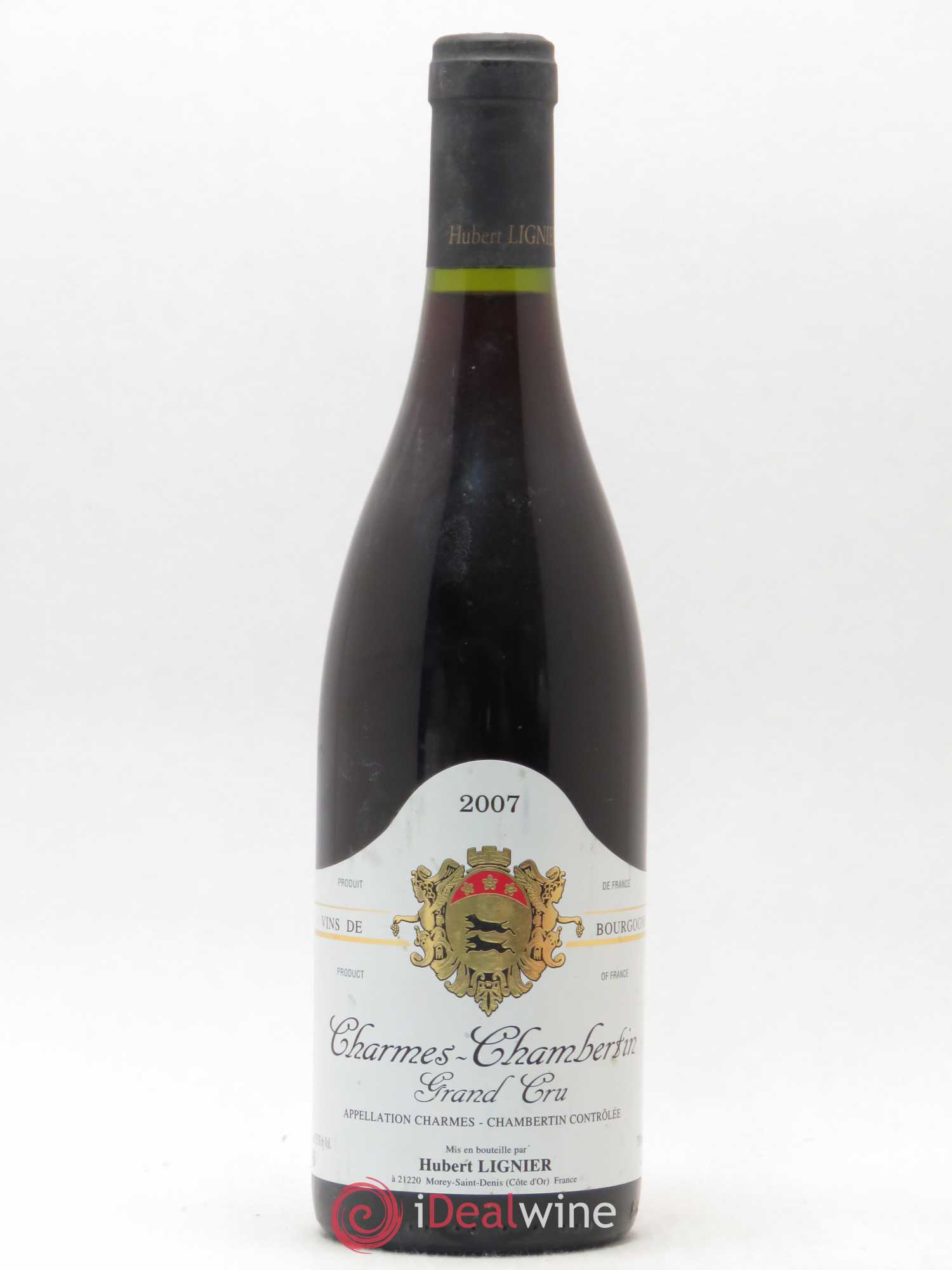 Charmes-Chambertin Grand Cru Hubert Lignier (Domaine) 2007 - Lot de 1 bouteille - 0