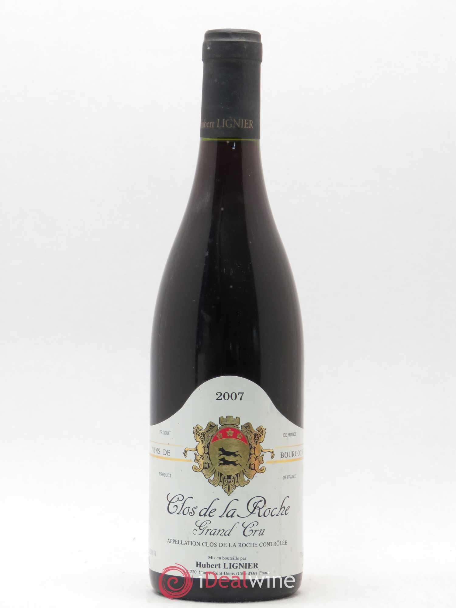 Clos de la Roche Grand Cru Hubert Lignier (Domaine) 2007 - Lot de 1 bouteille - 0