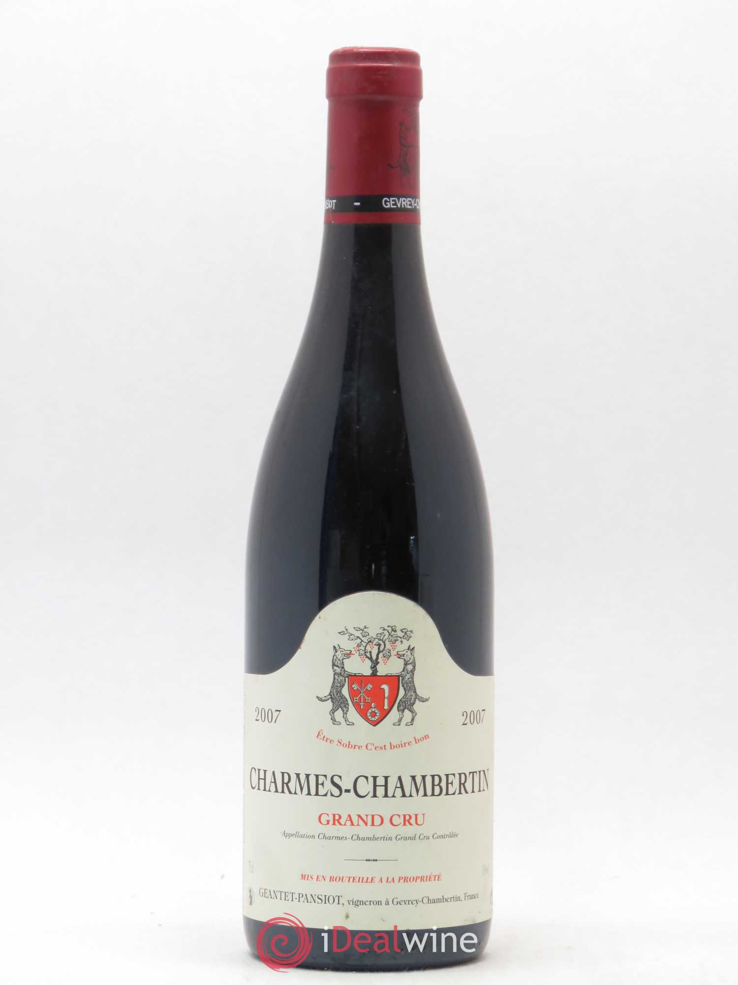 Charmes-Chambertin Grand Cru Geantet-Pansiot 2007 - Lot de 1 bouteille - 0